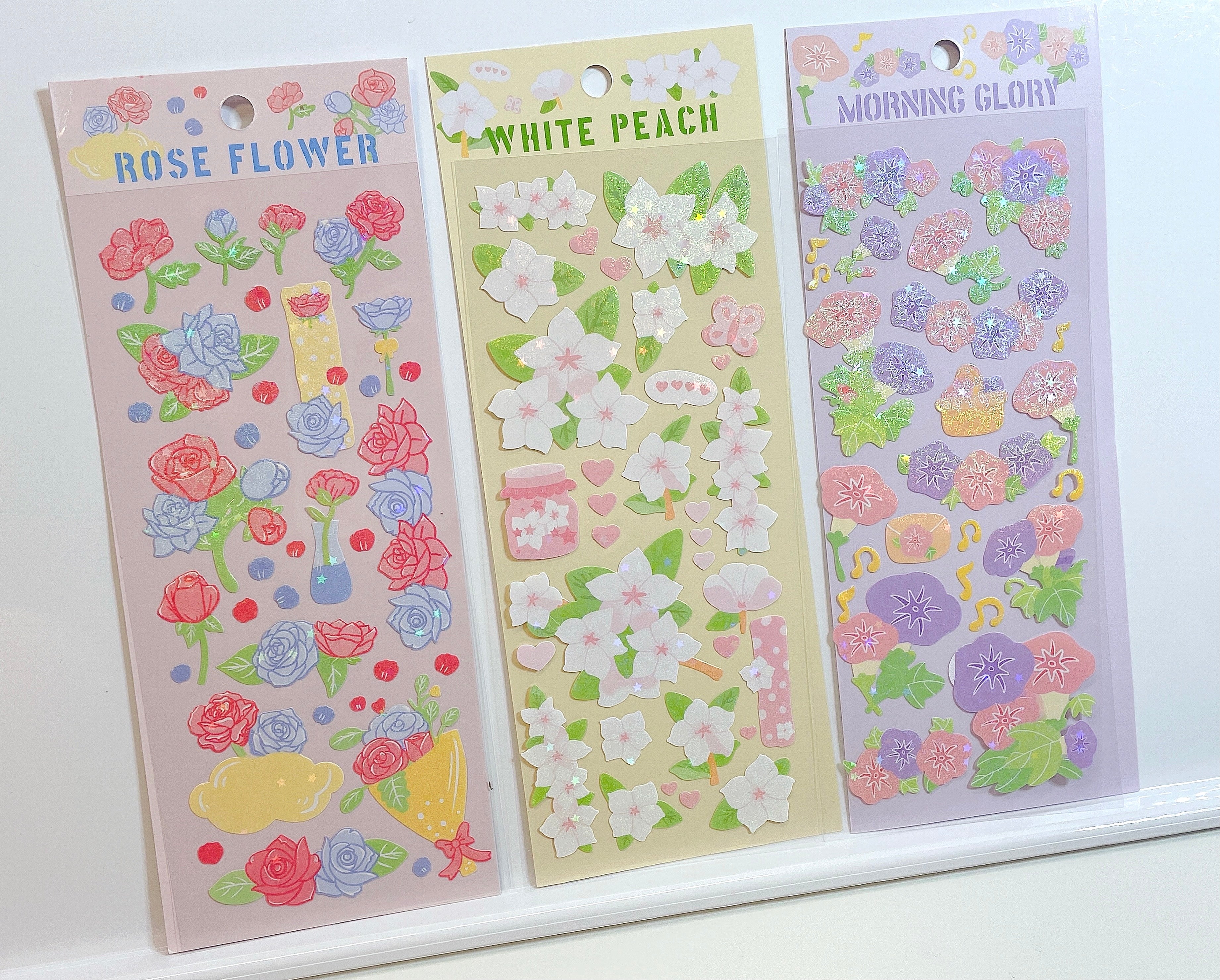 Sparkle Flower Sticker Sheet