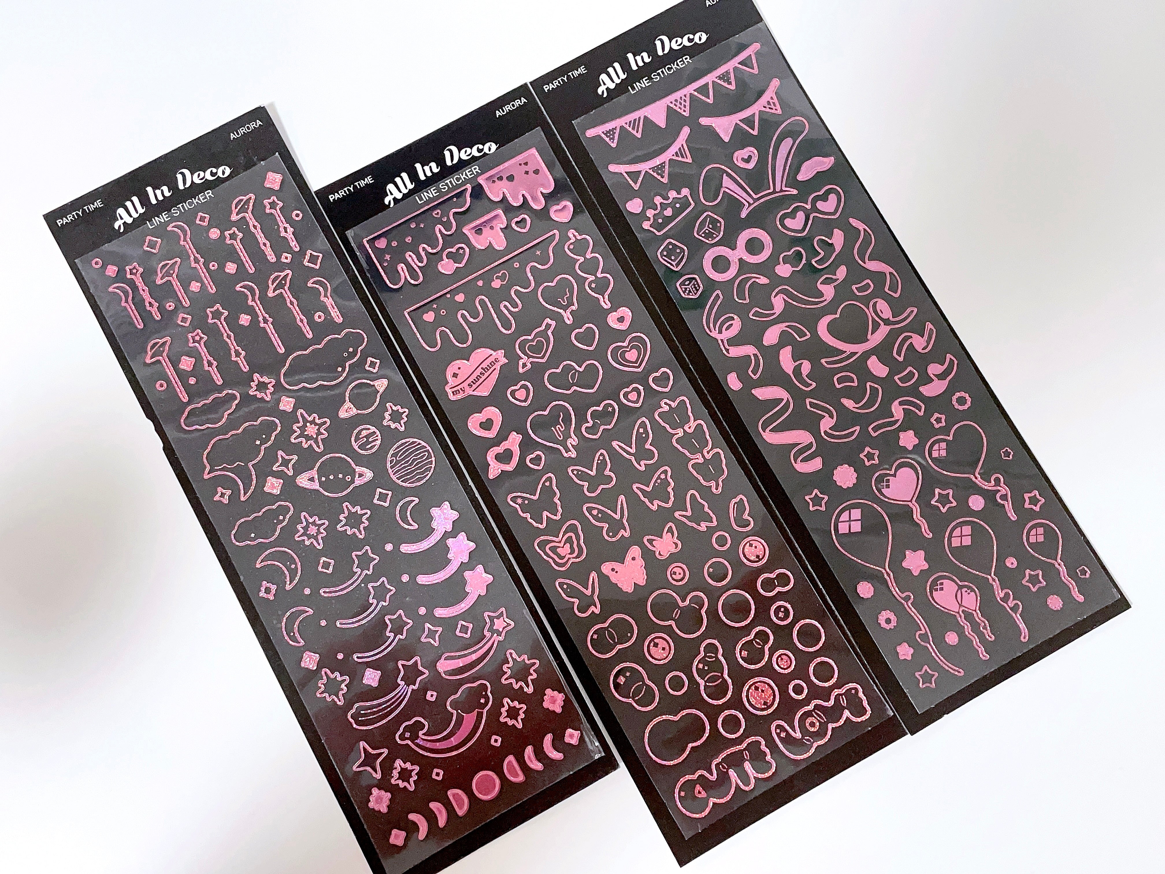 Pink Foil Ribbon Sticker