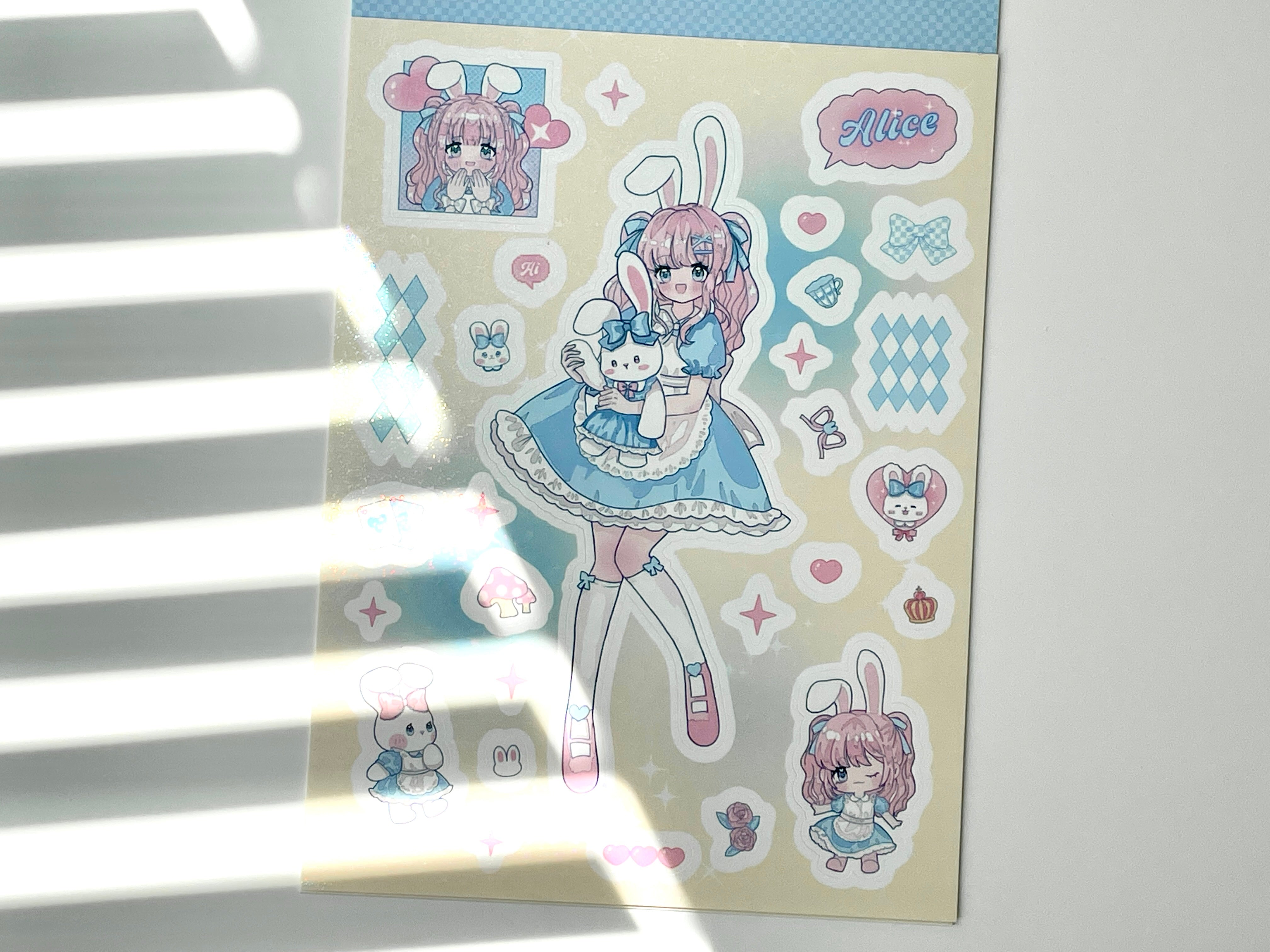 Comic Girl Sticker Sheet