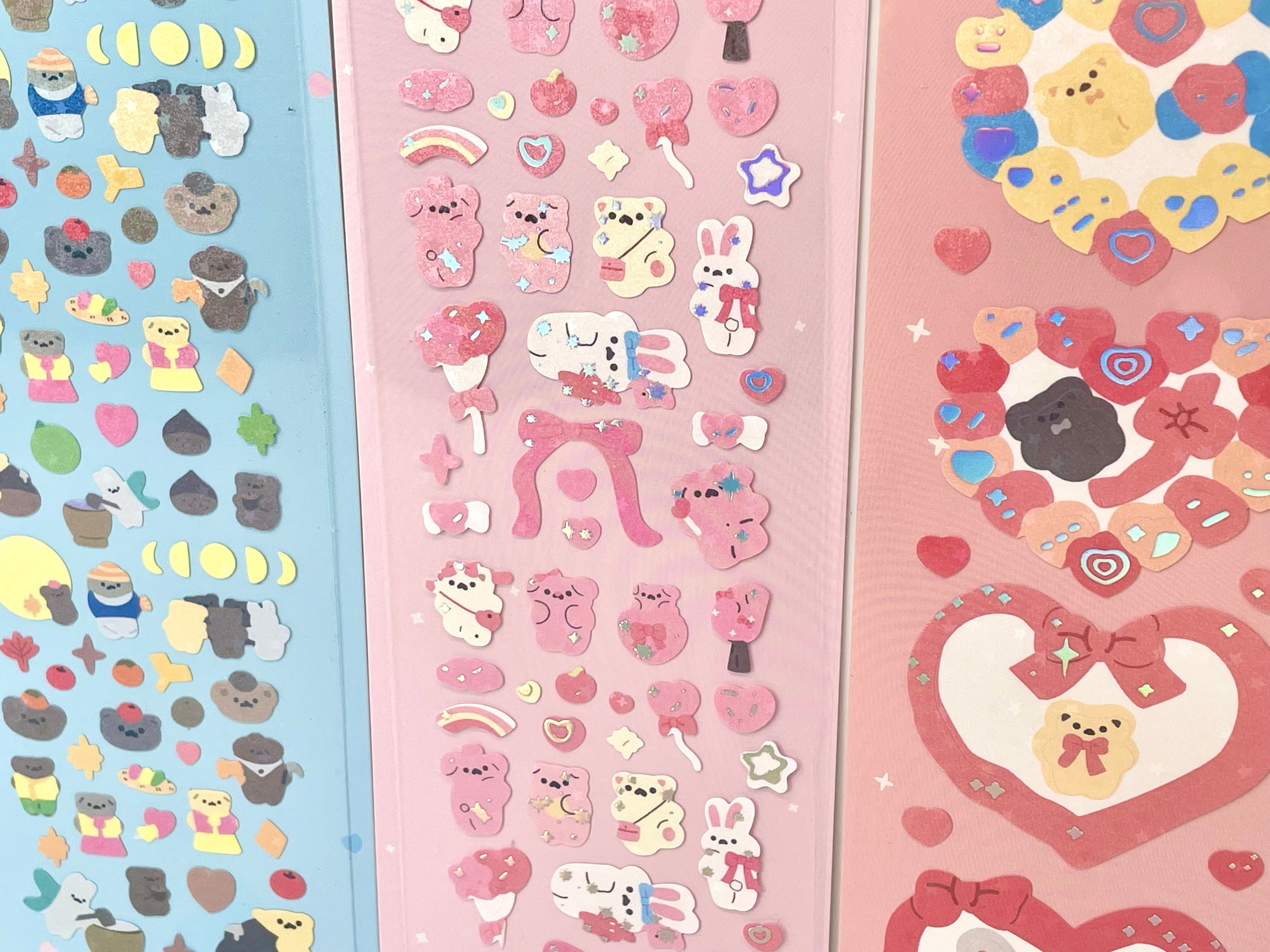 Kawaii bunny bear toploader deco sticker