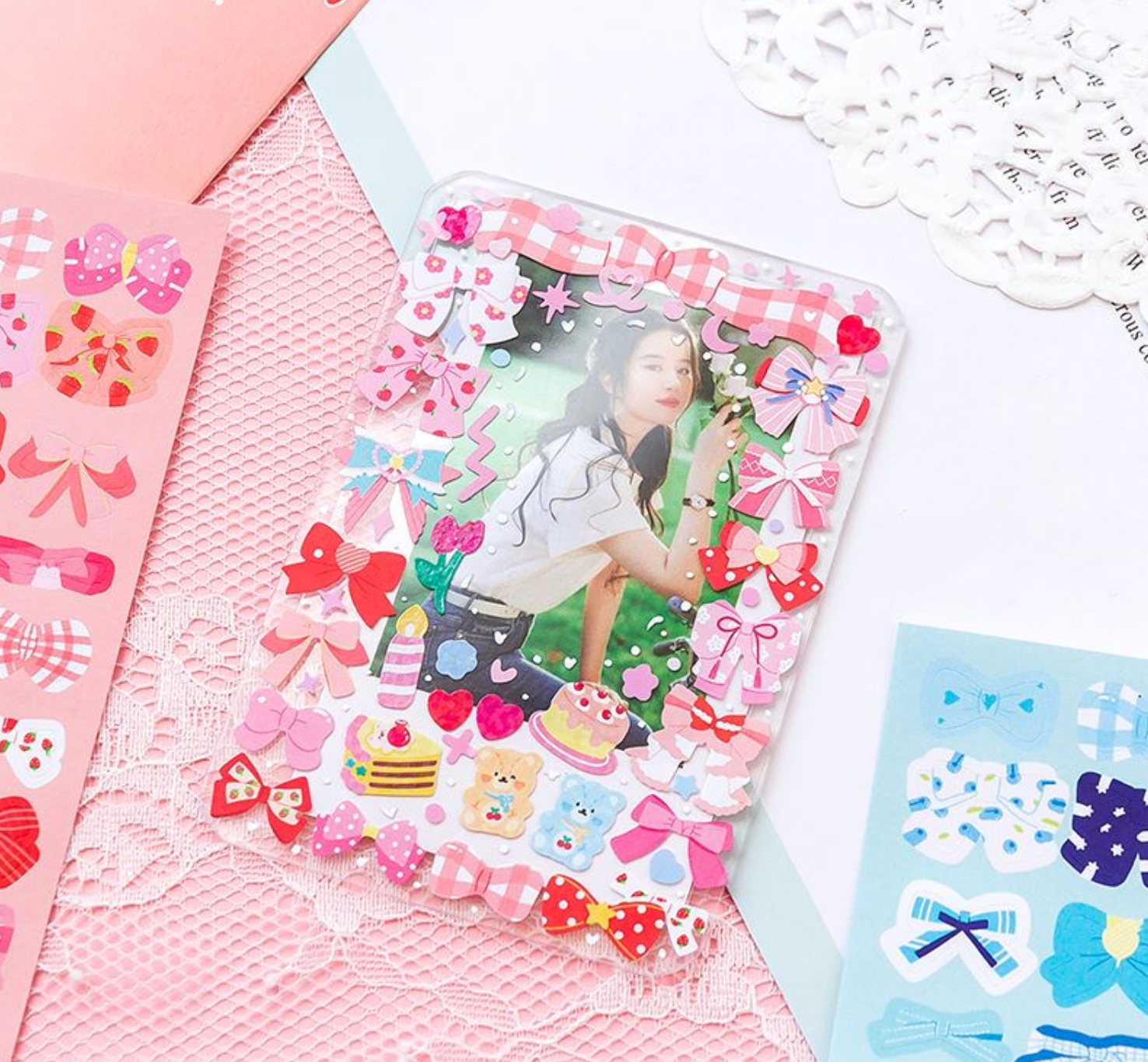 Colorful Bow Sticker Sheet Set