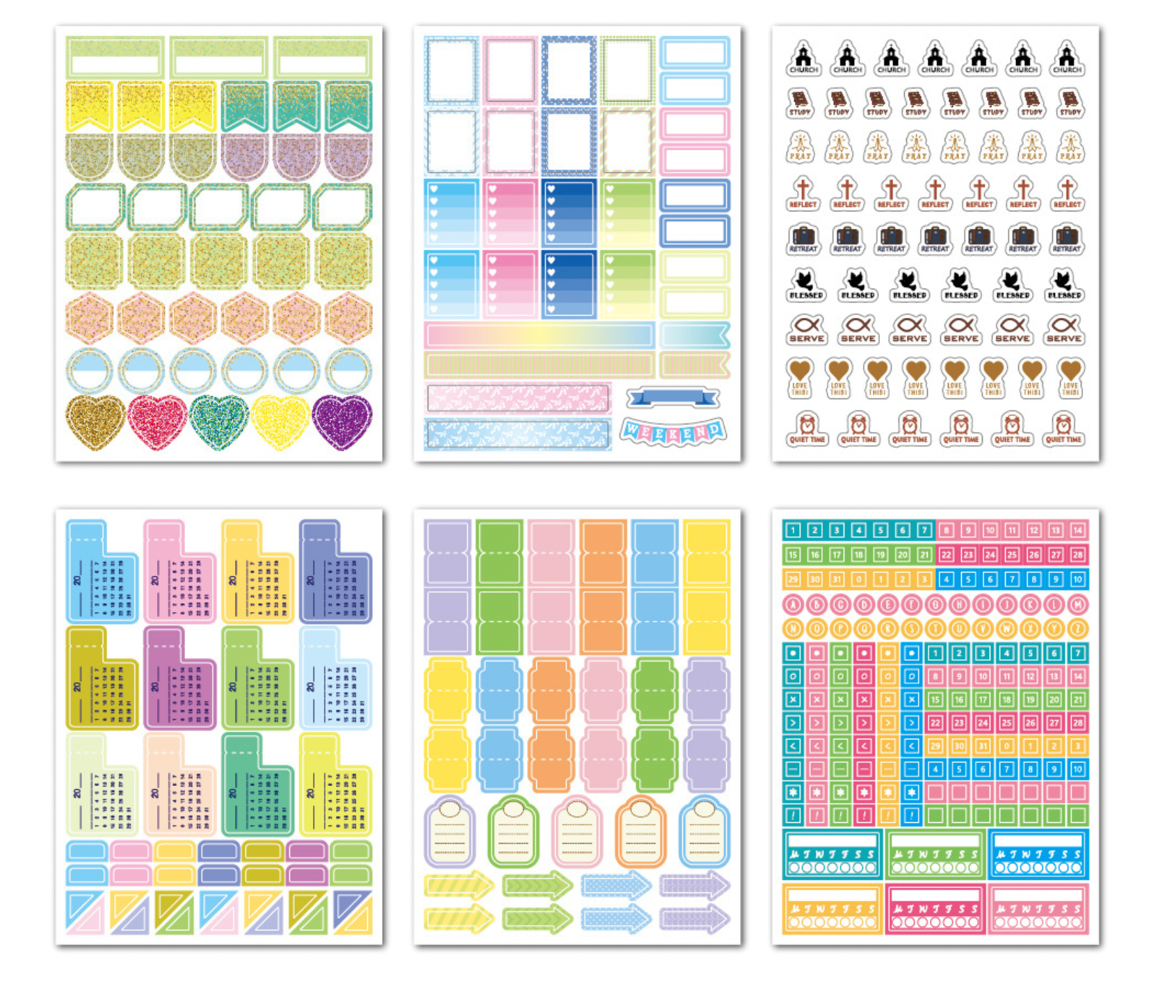 Planner Sticker Sheet Bundle