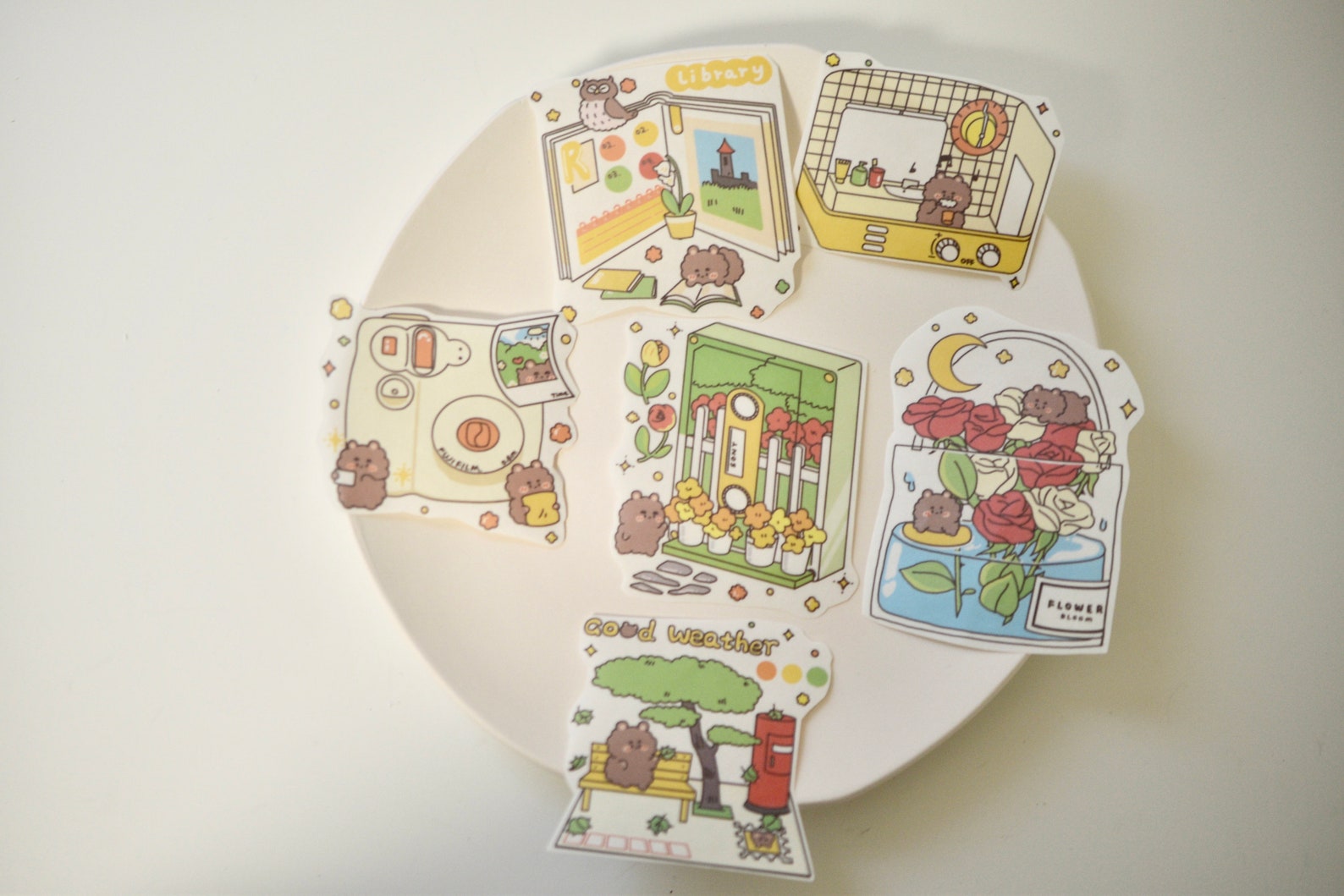 Cute animal stickers, scrapbook stickers, note book sticker