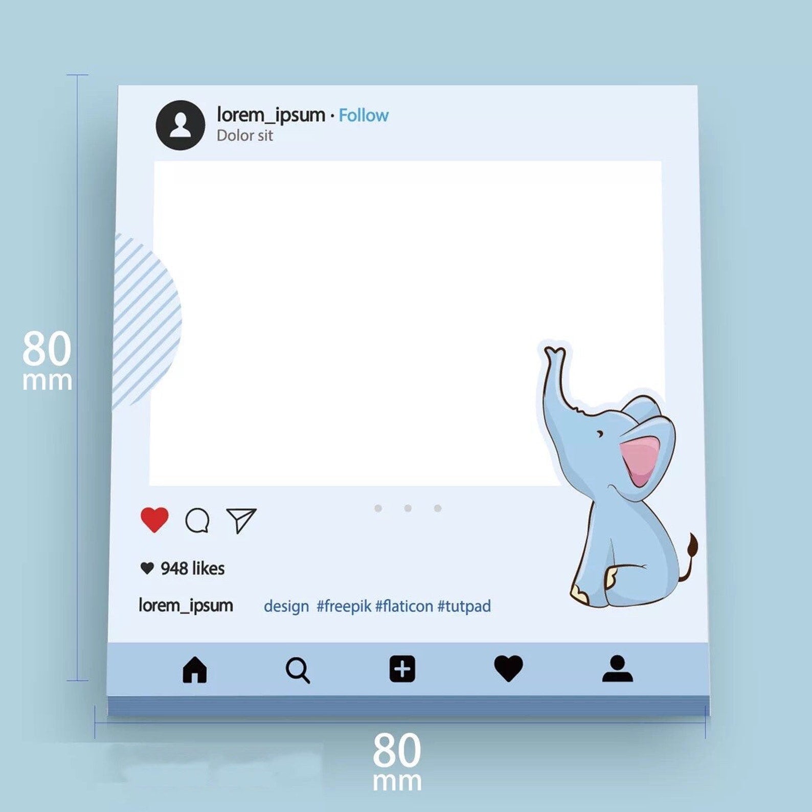 Elephant and Dolphin Notepad