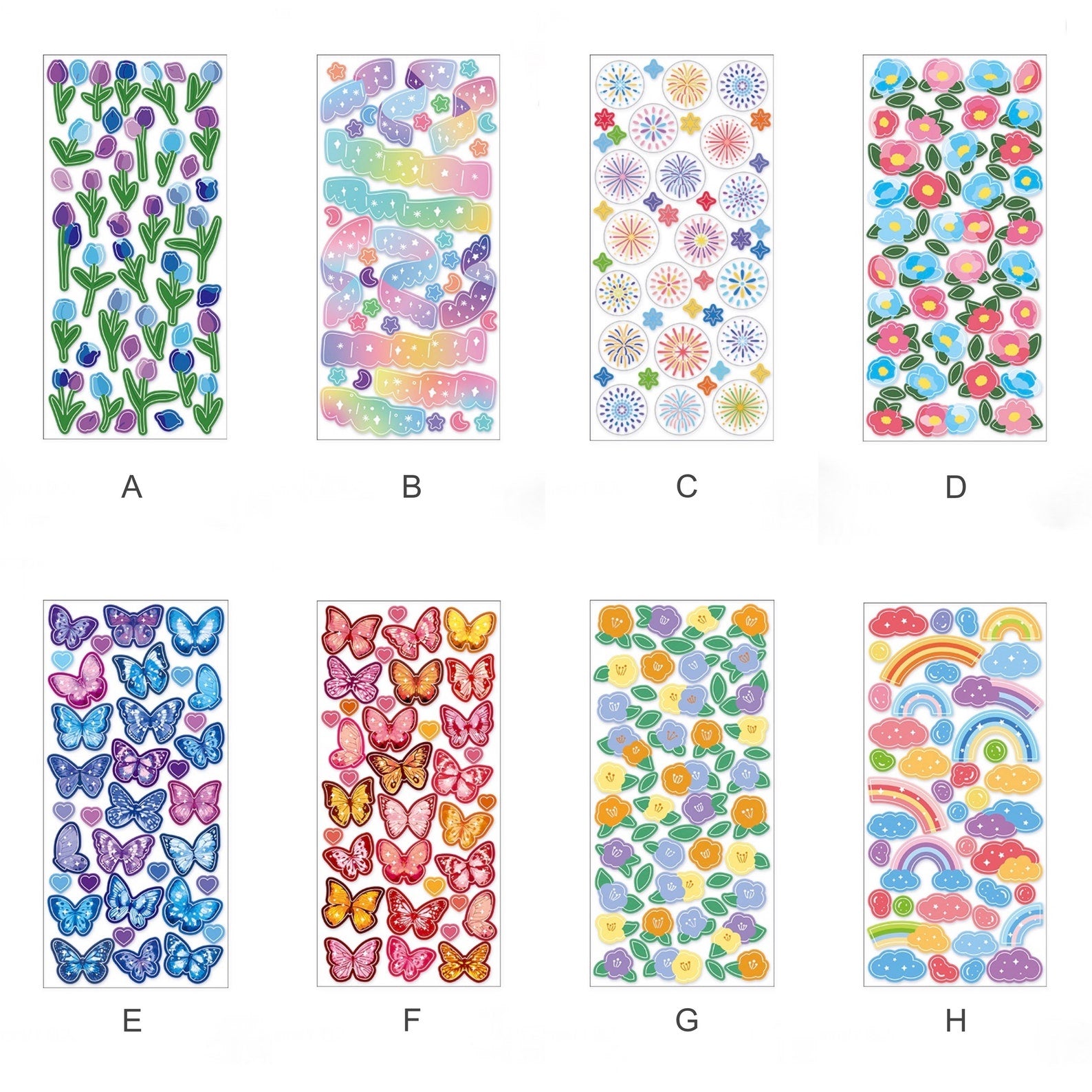 Butterfly & Firework Sticker Sheet