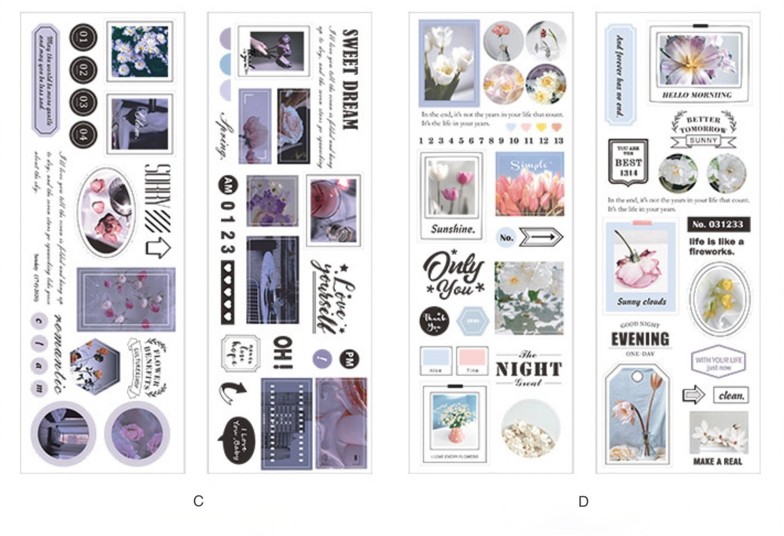 PET Journal Decor Sticker Sheet