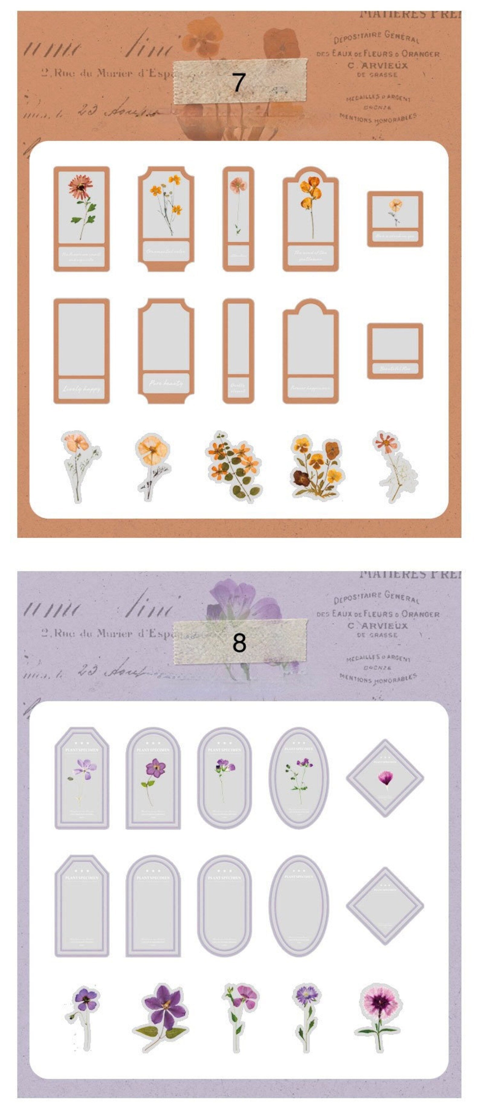 PET Flower Frame Deco Stickers