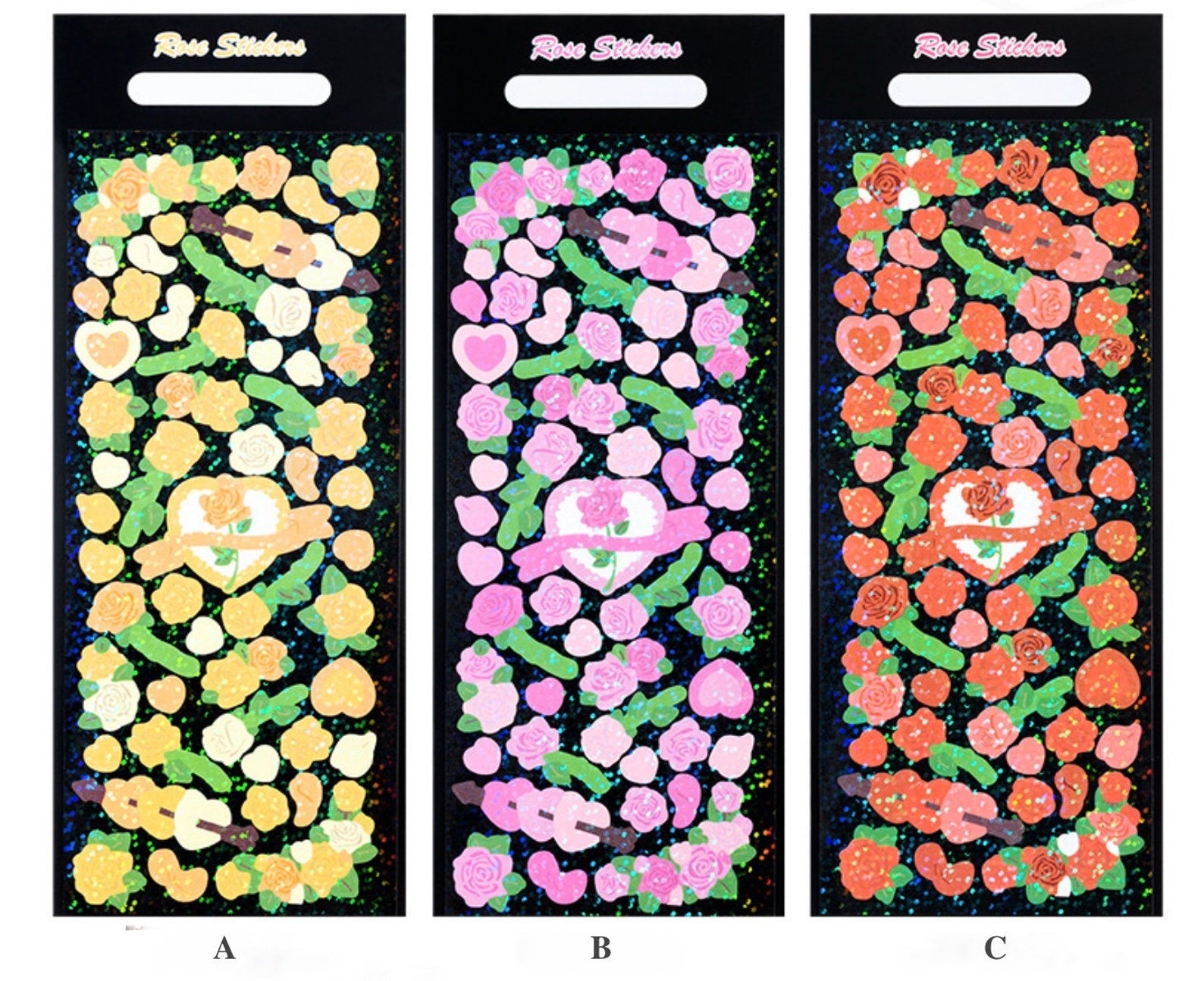 Rose deco sticker sheet