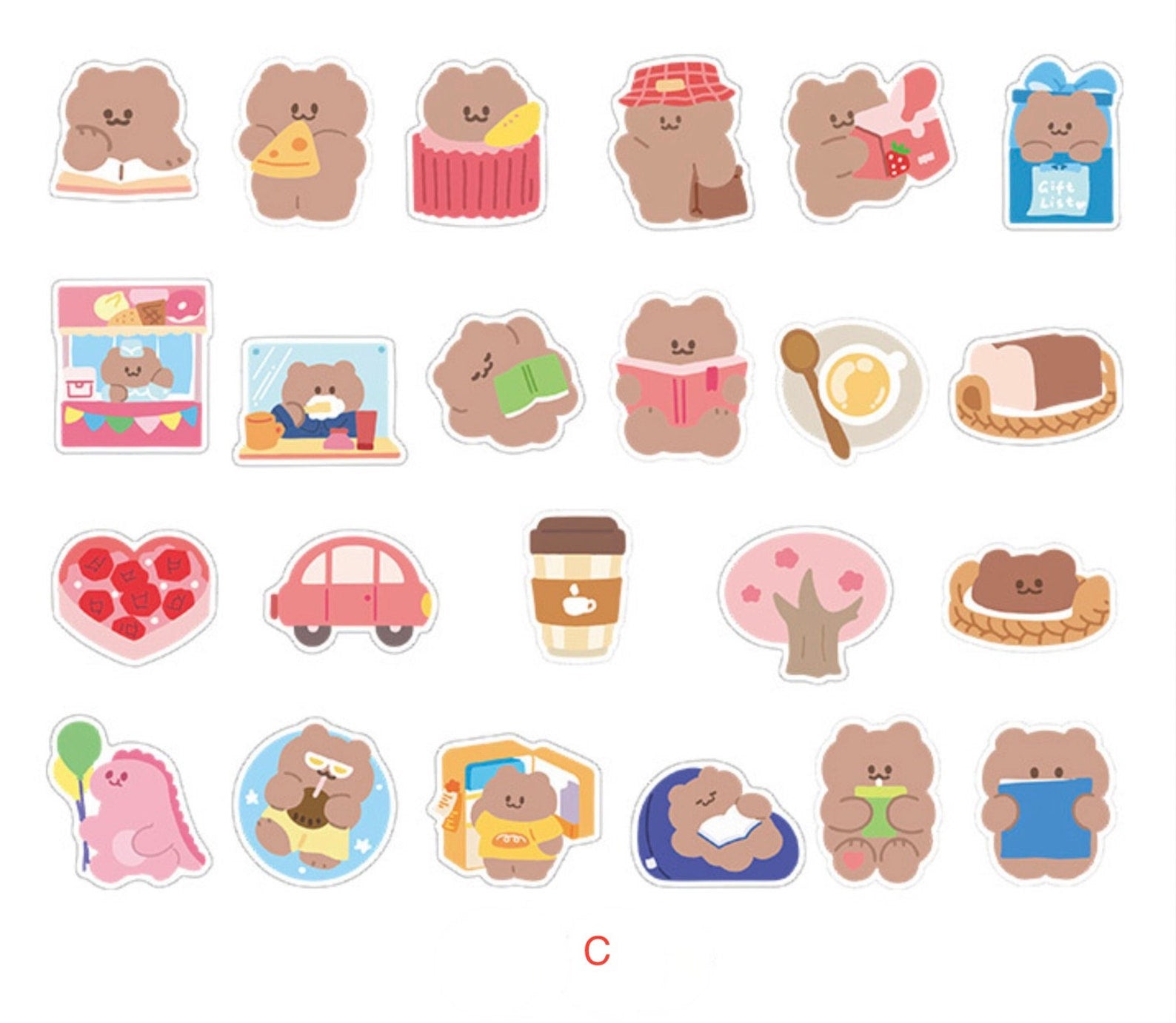 Cute Animal and Snack Sticker Pack