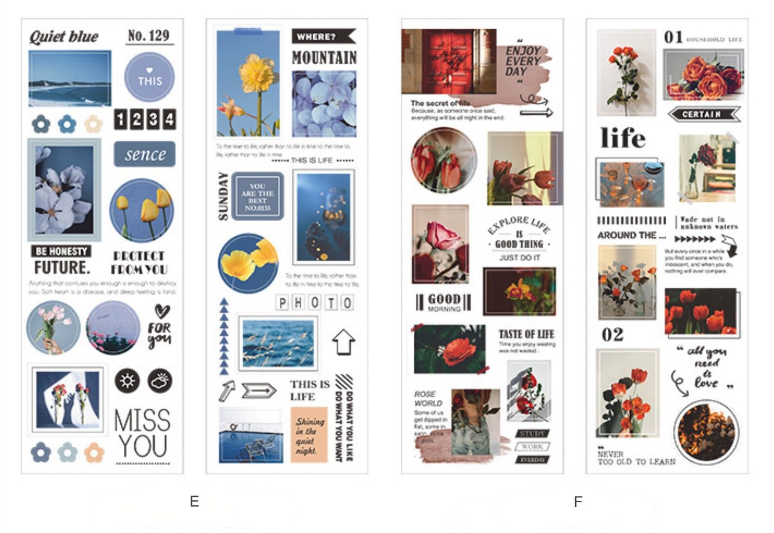 PET Journal Decor Sticker Sheet