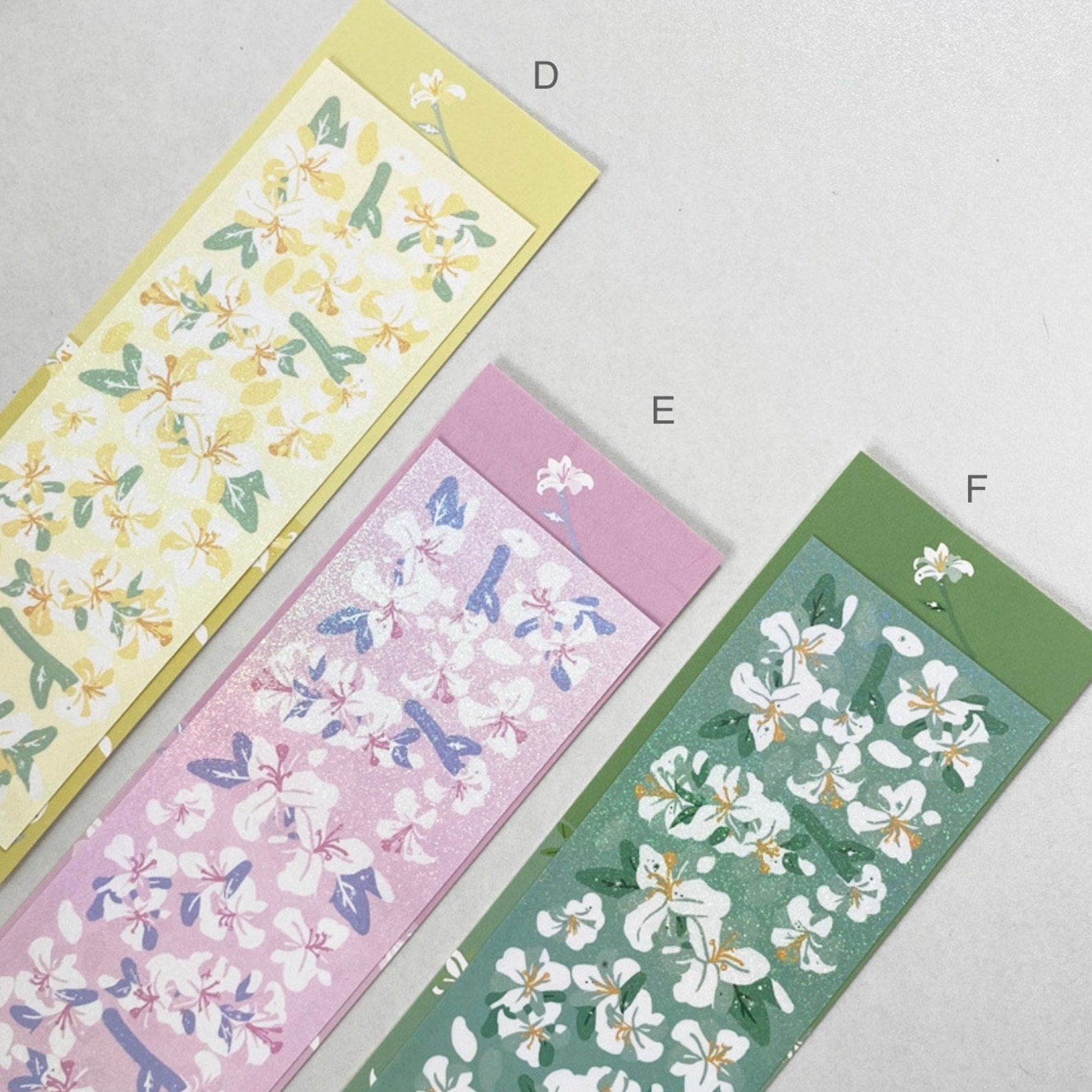 Lily flower deco sticker, bling bling sticker, toploader deco sticker