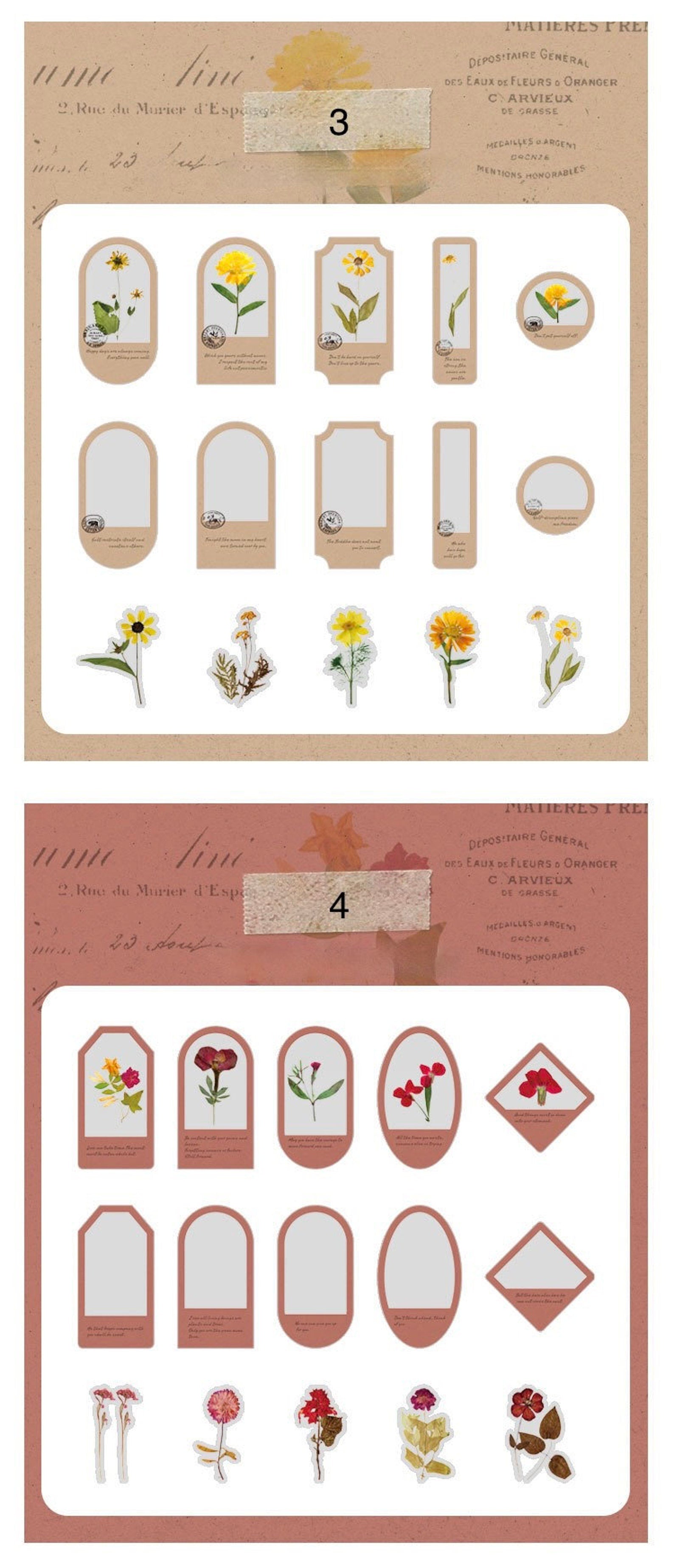 PET Flower Frame Deco Stickers