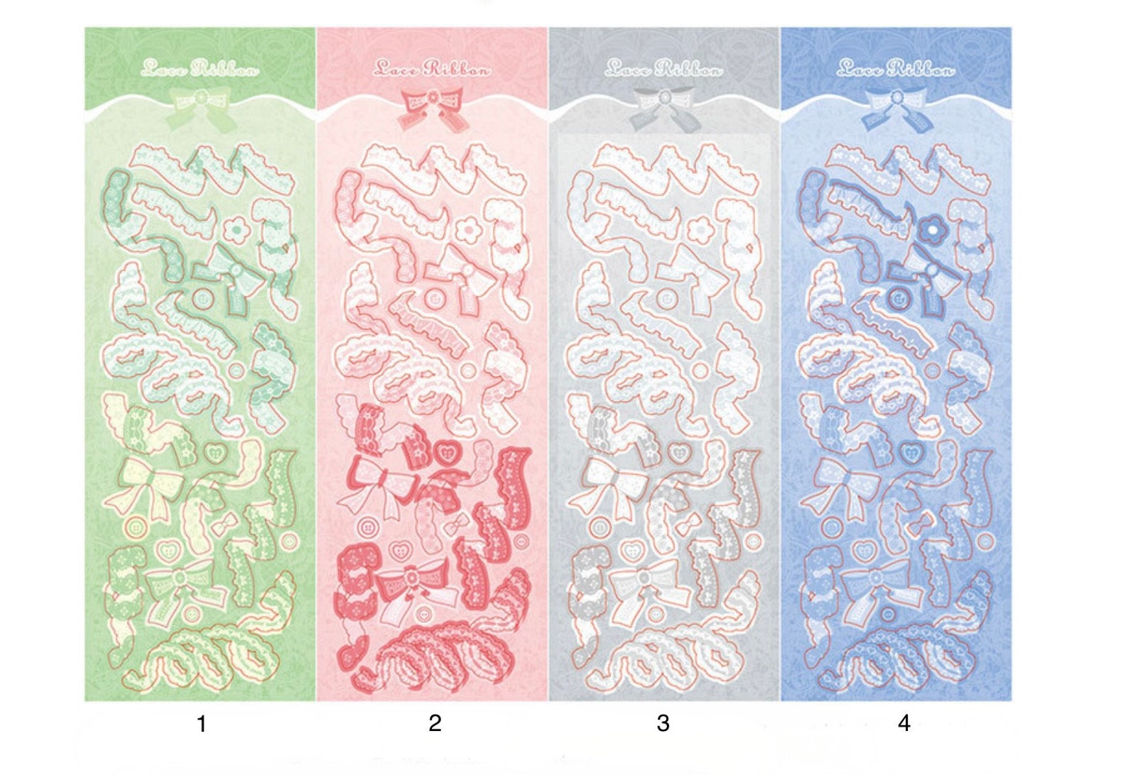 Confetti Ribbon Sticker Sheet