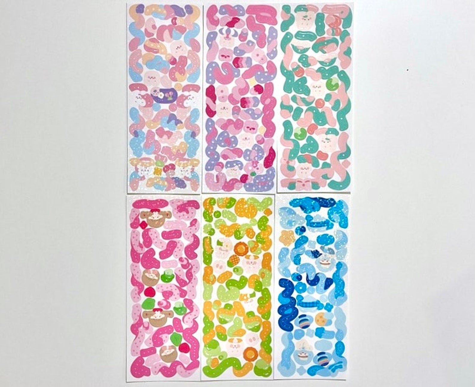 12 Sheets Confetti Ribbon Deco Sticker