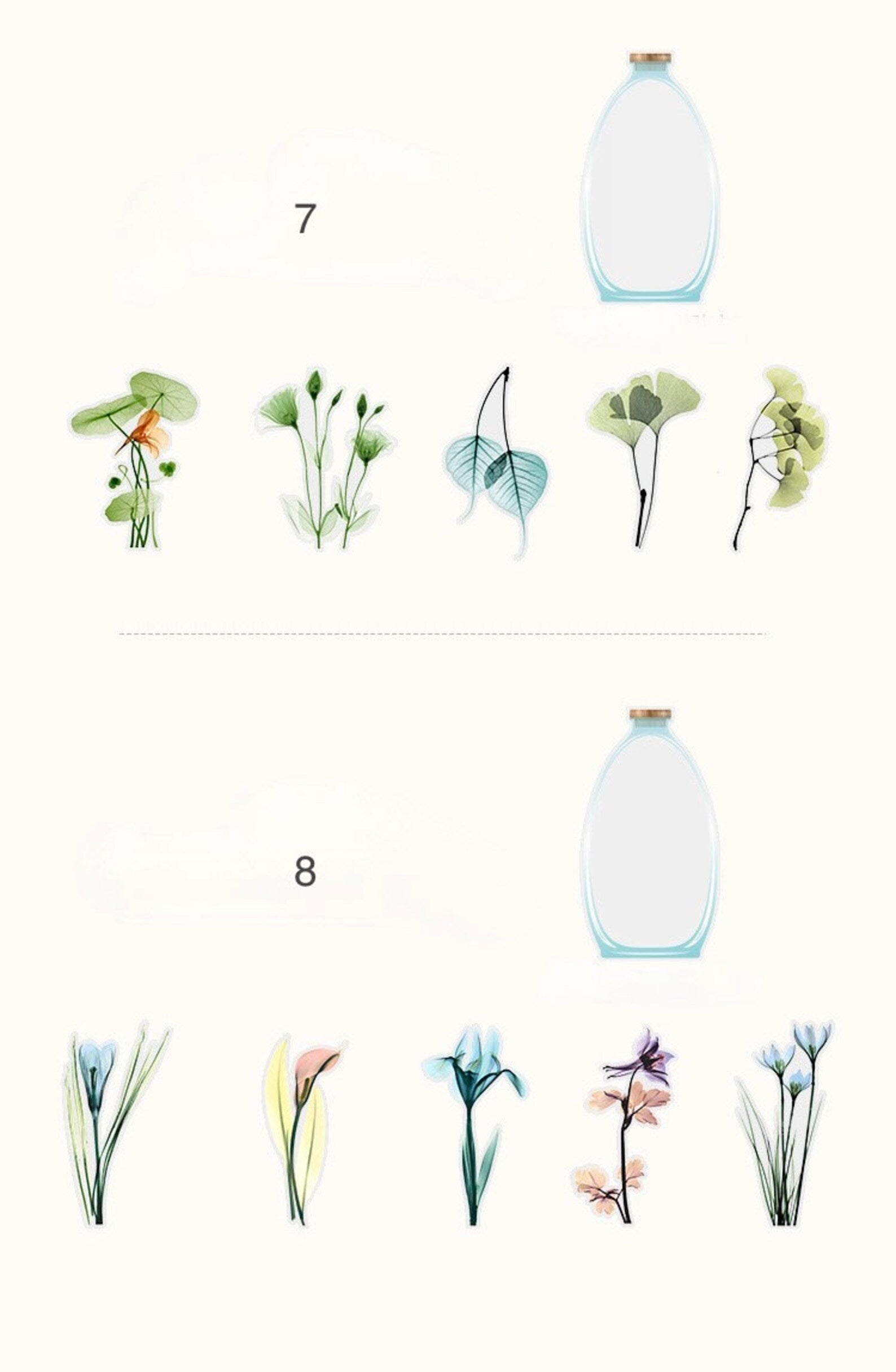 PET Flower Sticker Pack