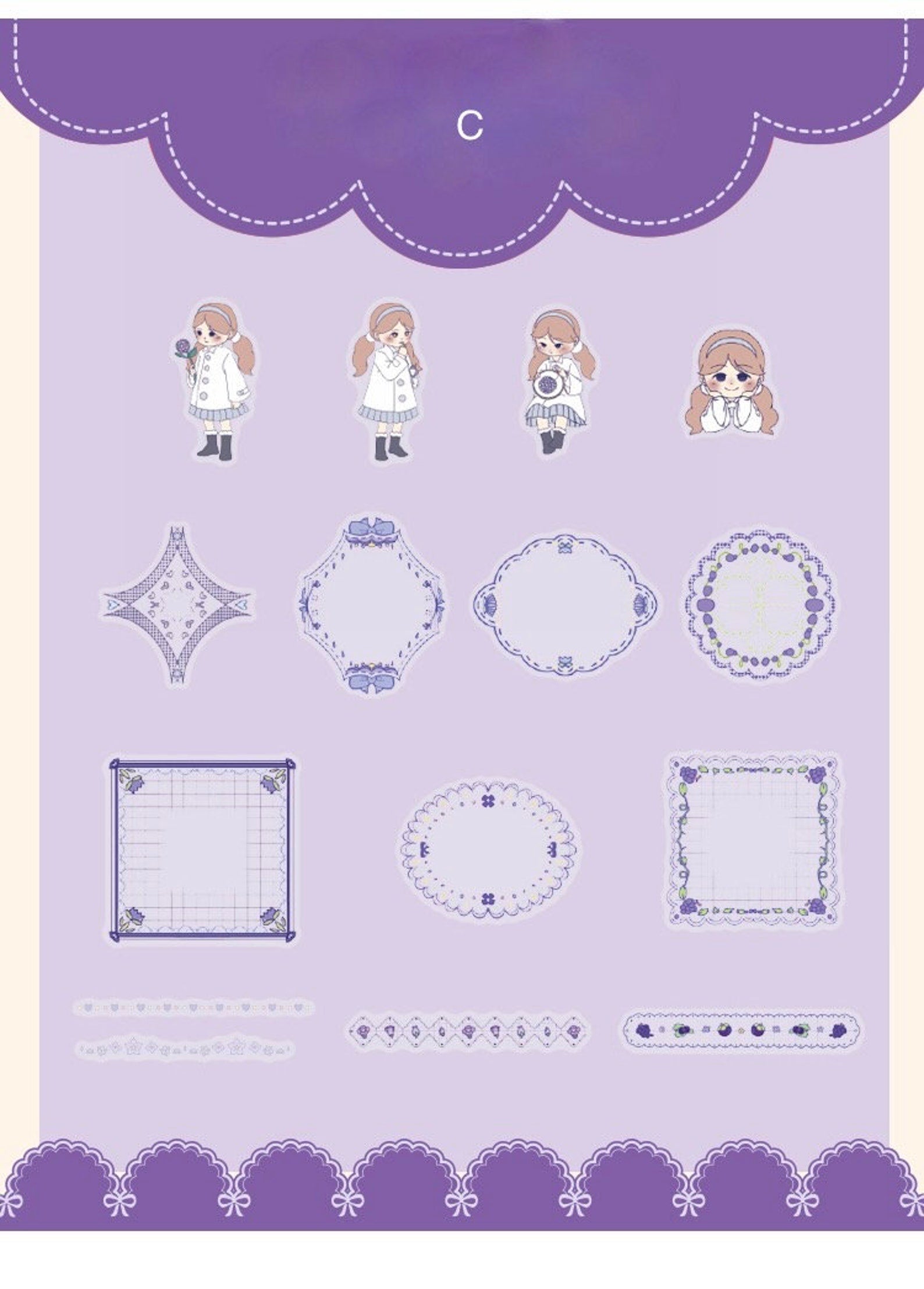 Cute Girl Deco Stickers