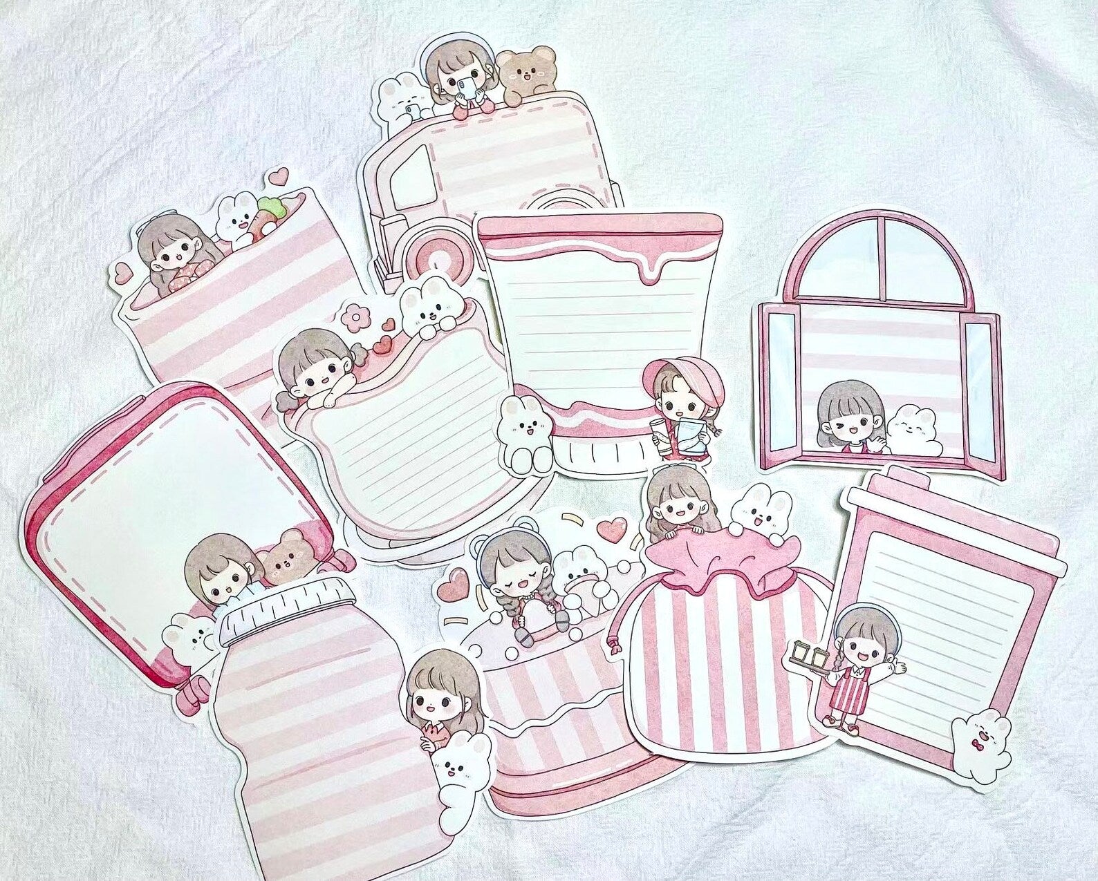 Cute Girl Paper Note