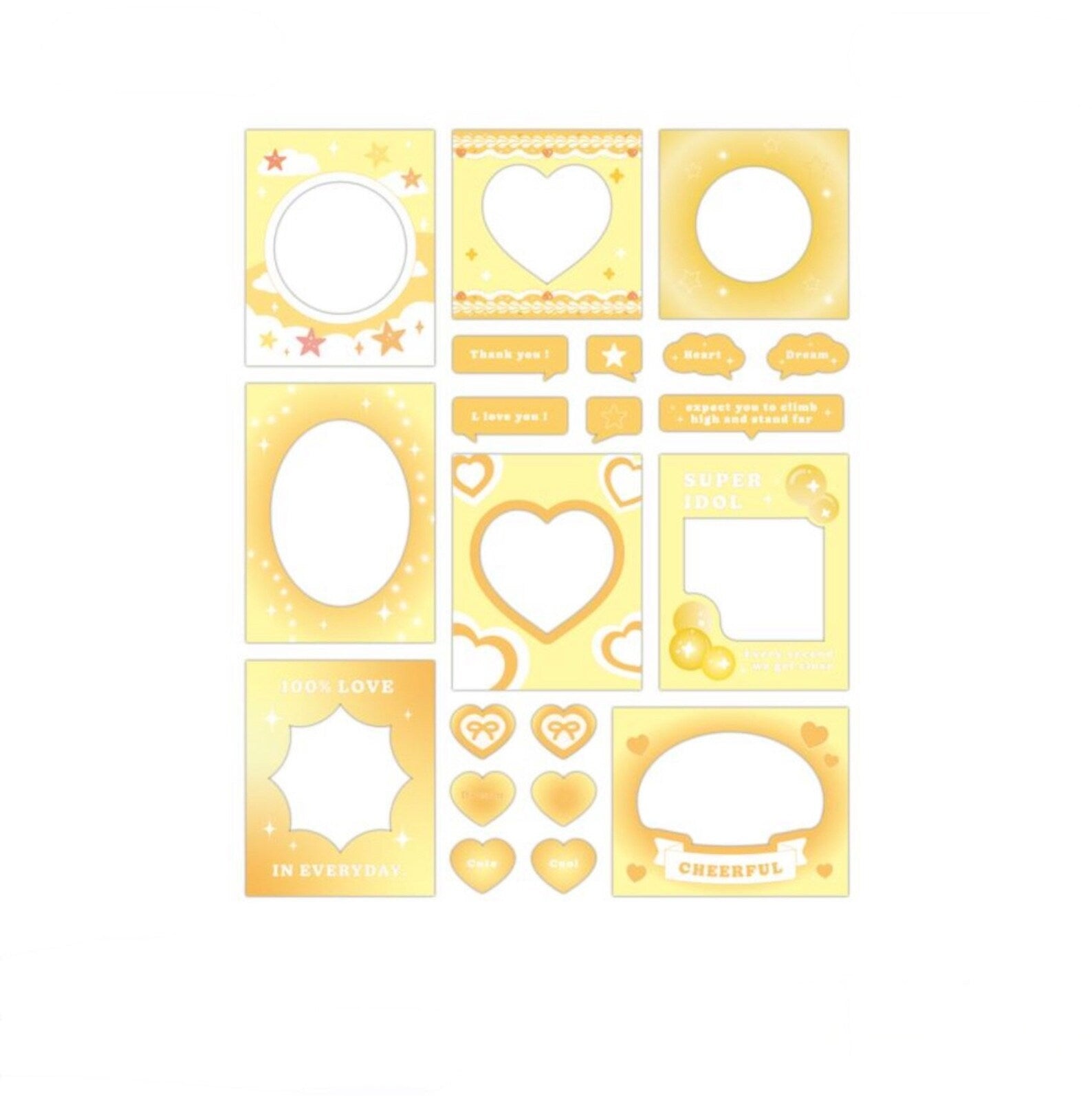 Photo Frame Sticker Sheet