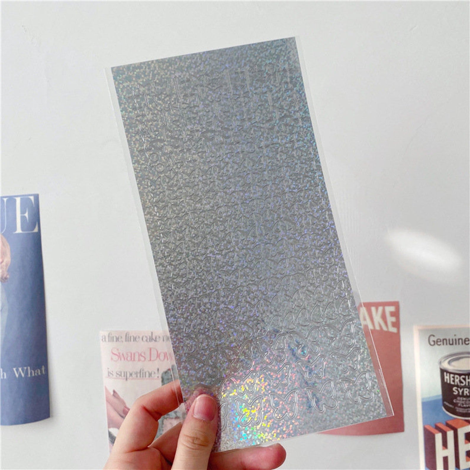 polco gold and silver chain sticker butterfly sticker sheet