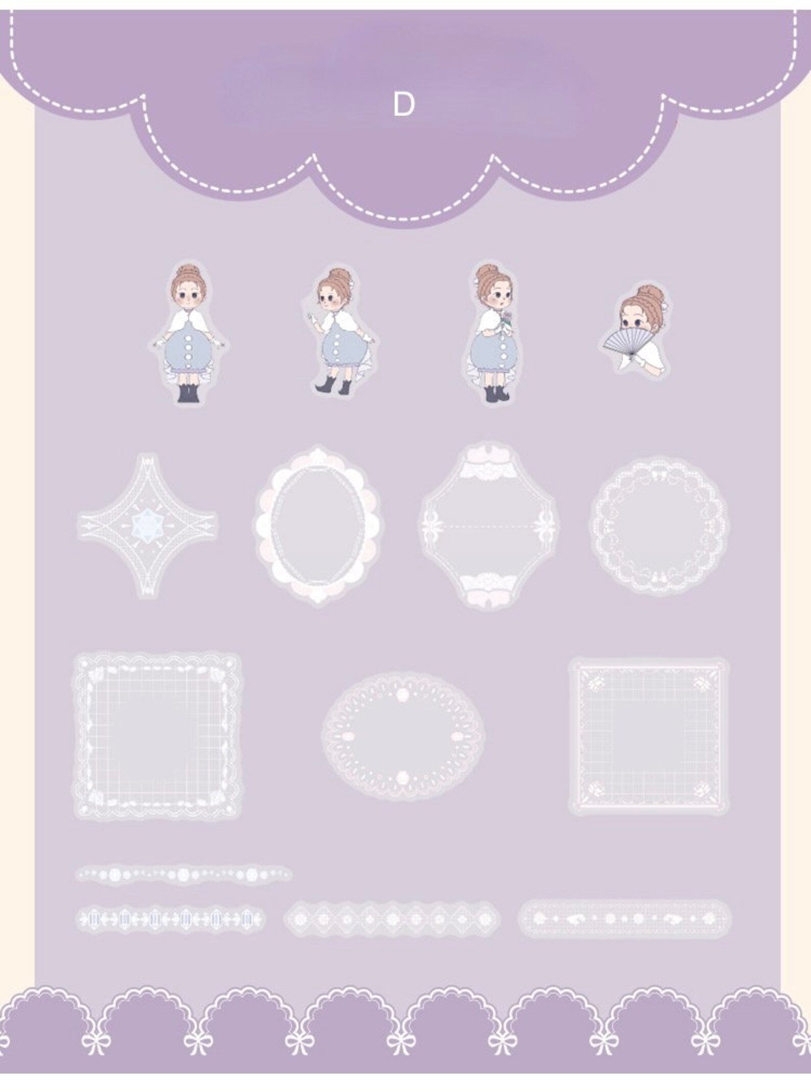 Cute Girl Deco Stickers