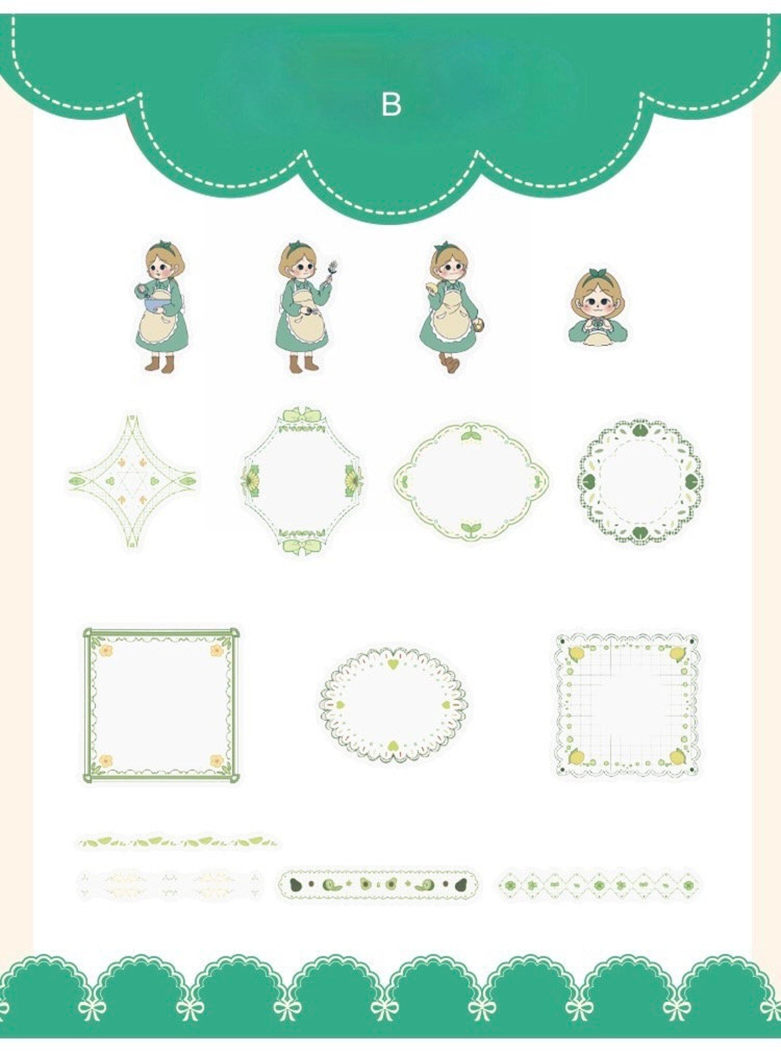 Cute Girl Deco Stickers