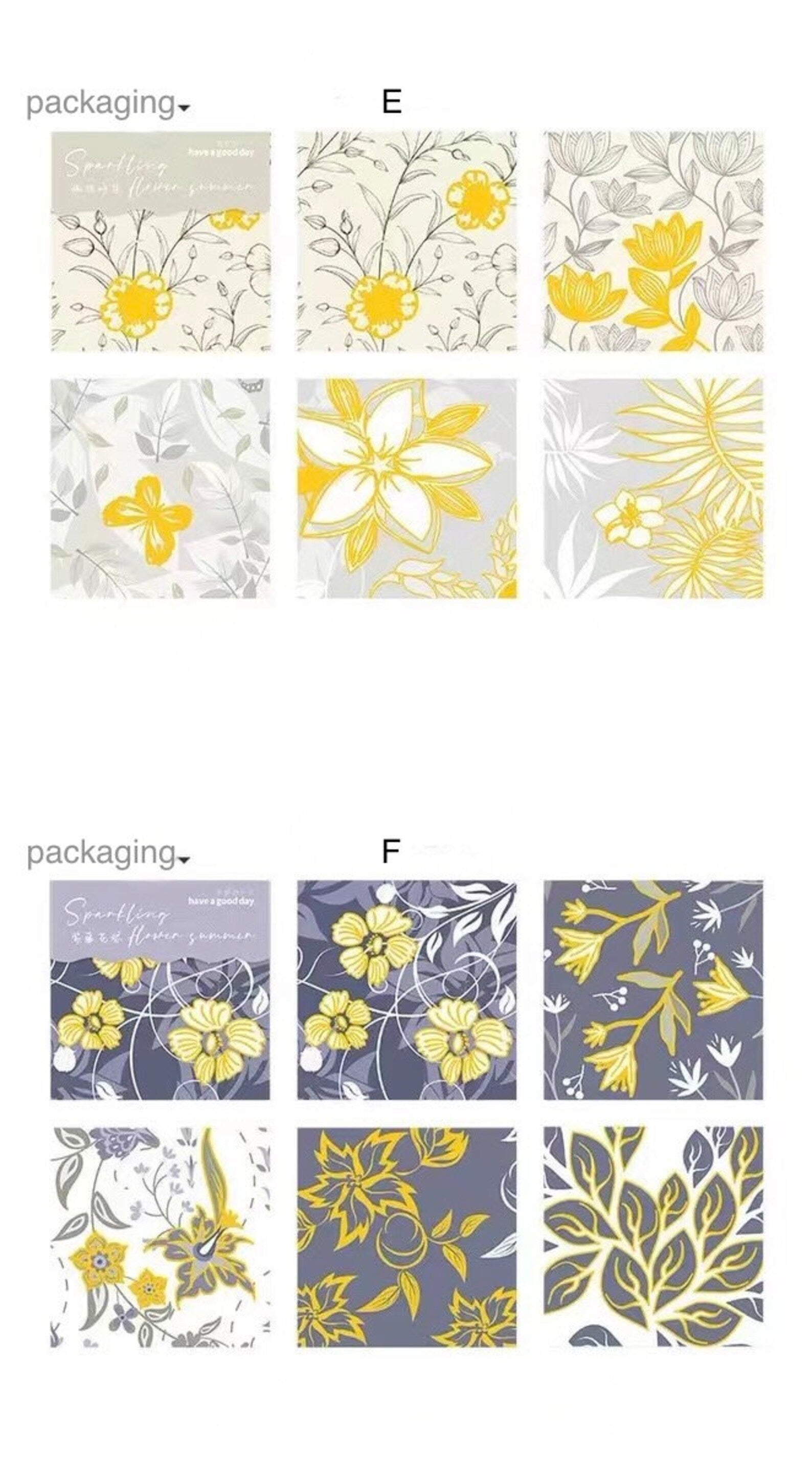 Gold Floral Parchment Paper