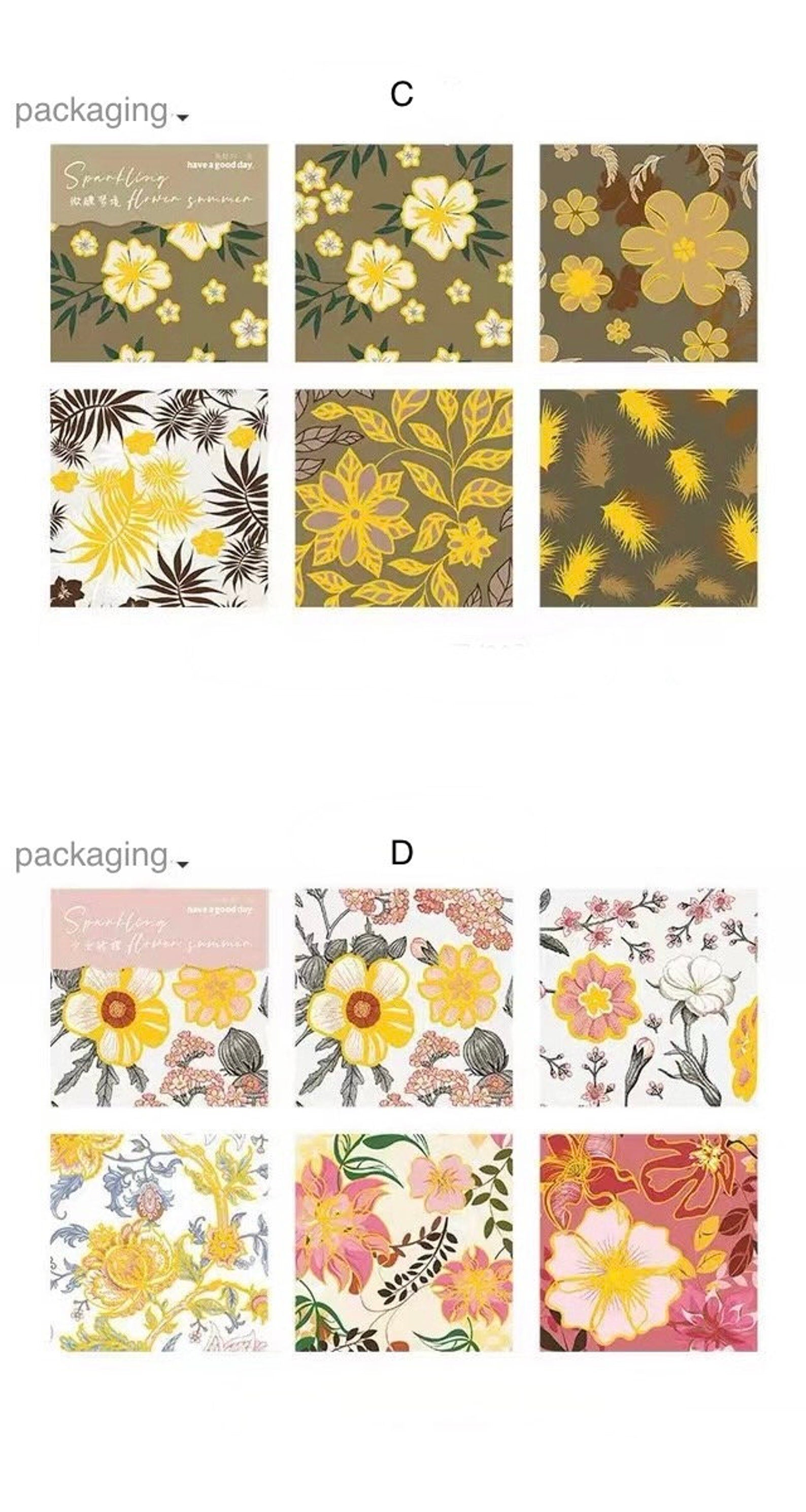 Gold Floral Parchment Paper