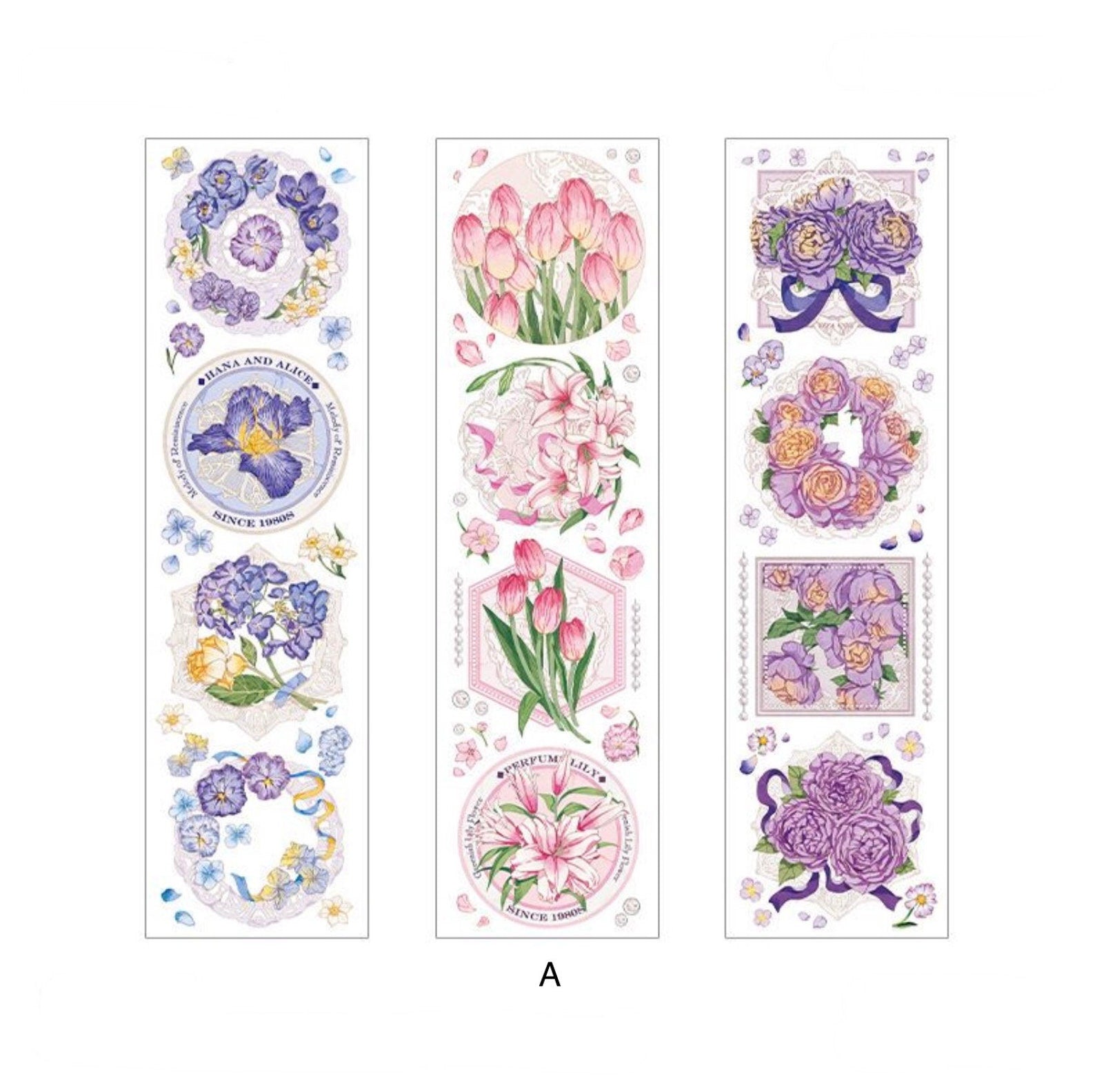 Kawaii cat stickers, PET deco stickers, flower stickers, fruit stickers