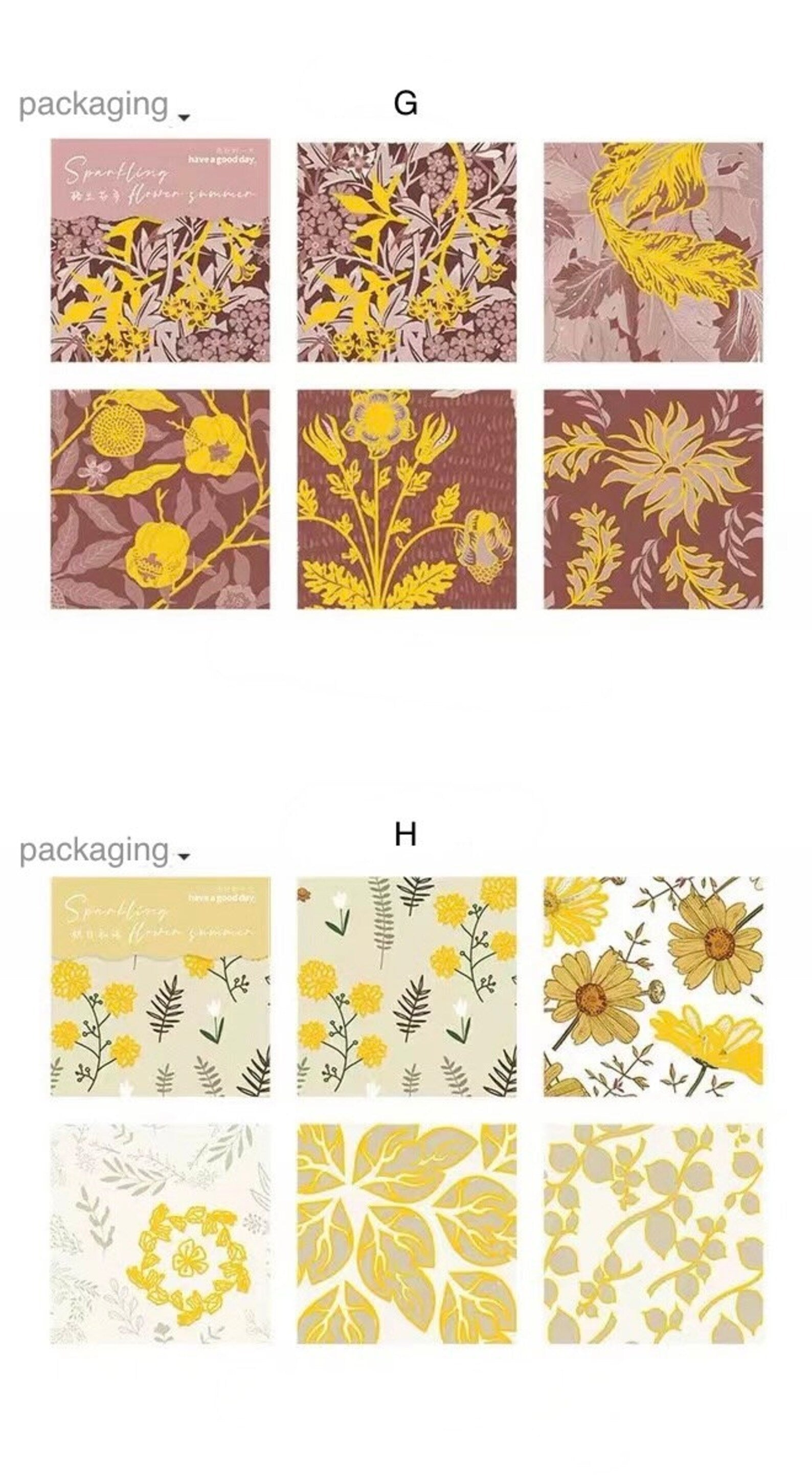 Gold Floral Parchment Paper