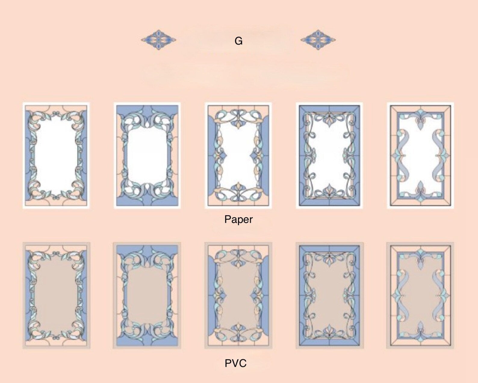 Stained glass window deco sticker, card making deco sticker