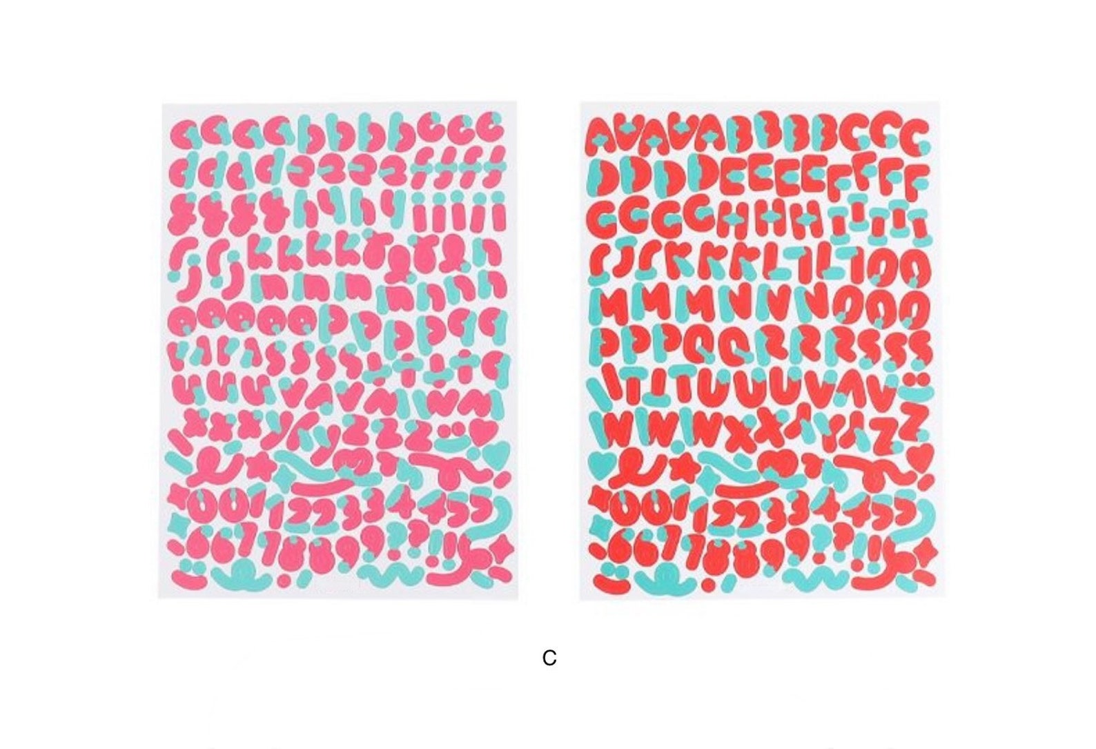 3D Alphabet Letter Sticker