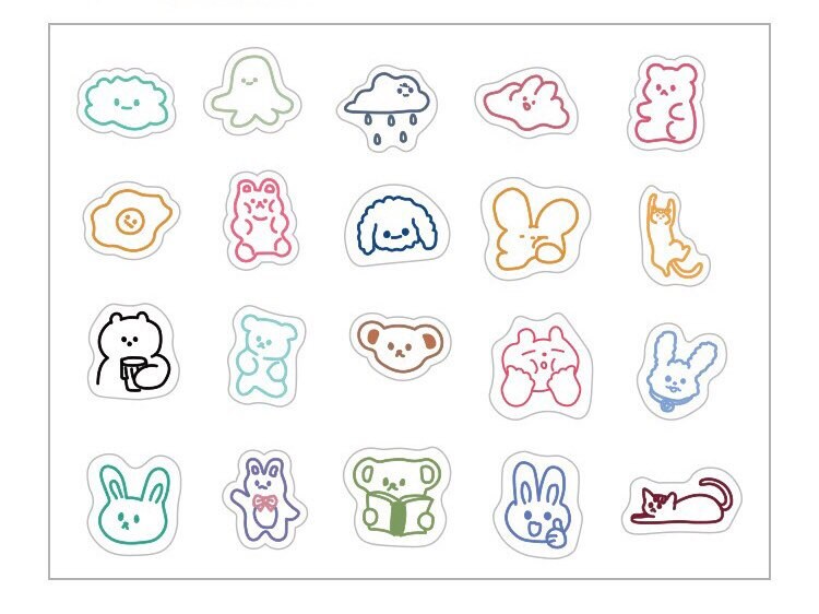 Heart Ribbon Planner stickers