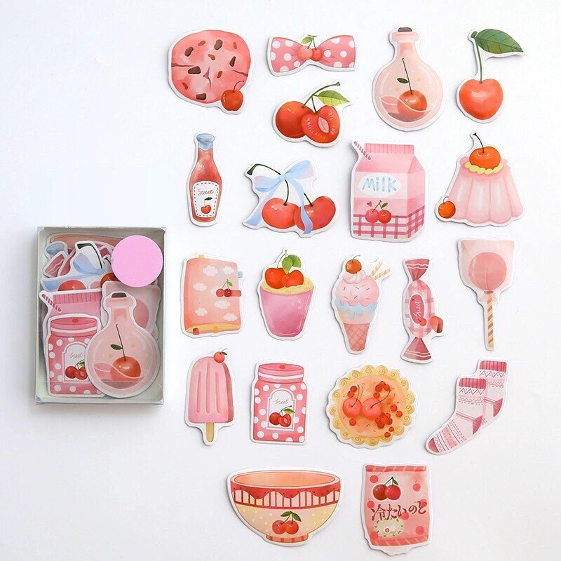 Cherry Beverage Stickers