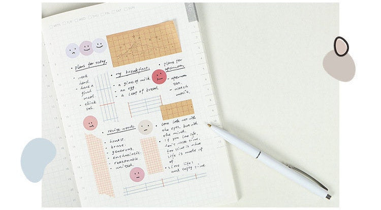 Mood tracker stickers, bullet journal stickers, moodplanner stickers