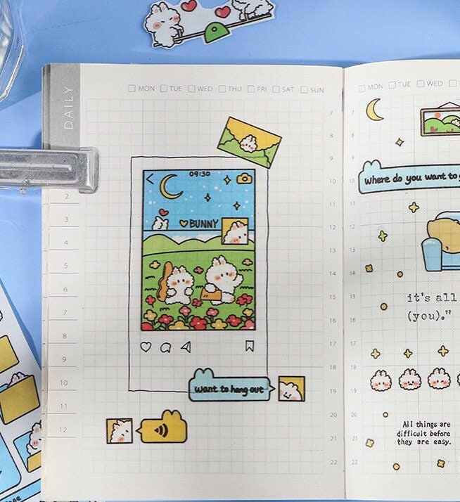 Cute animal stickers, scrapbook stickers, note book sticker