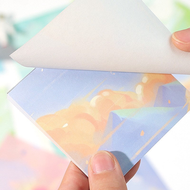 Non-Sticky Cloud Memo Pad