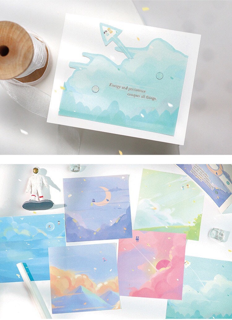 Non-Sticky Cloud Memo Pad