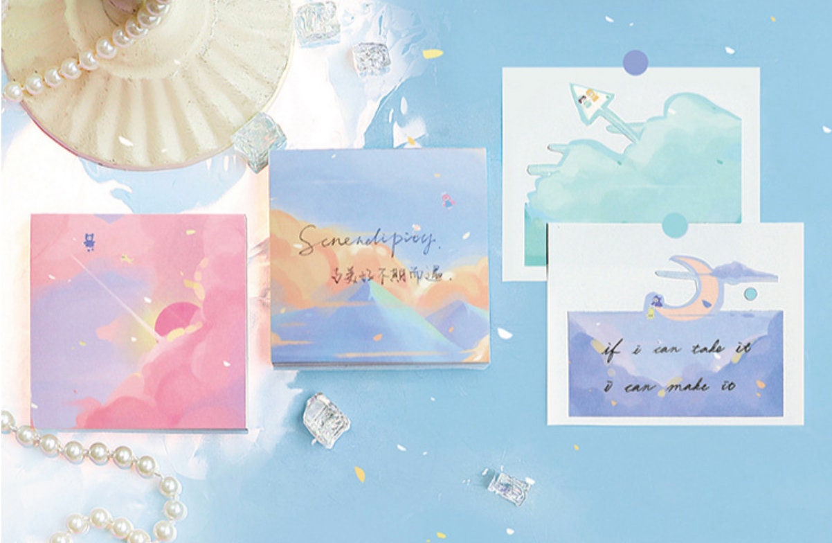 Non-Sticky Cloud Memo Pad