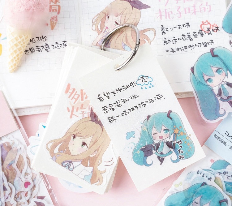 Cute Comic Girl Sticker Pack