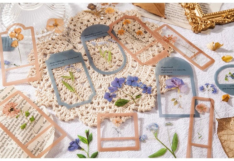 PET Flower Frame Deco Stickers
