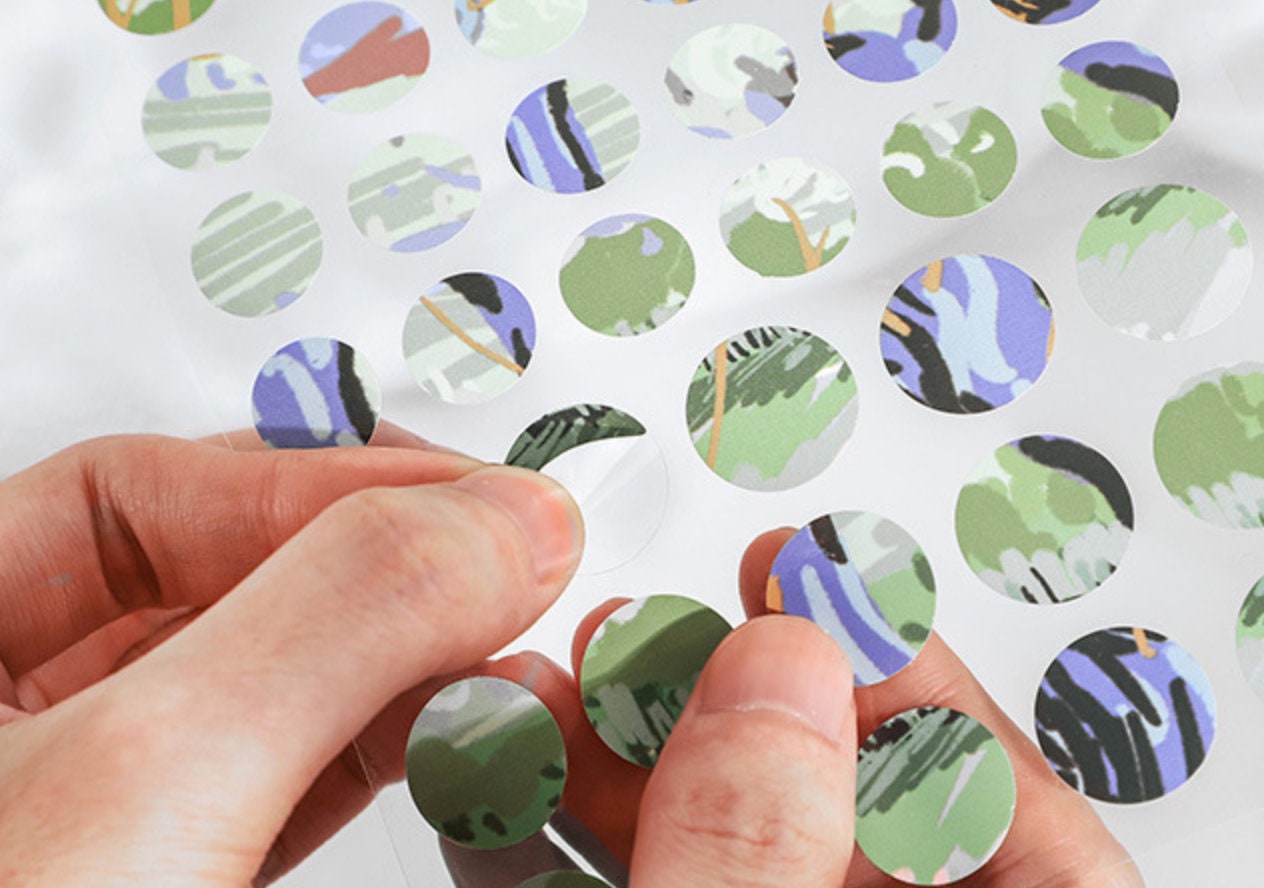 Dot deco sticker, scrapbook, journal, planner sticker