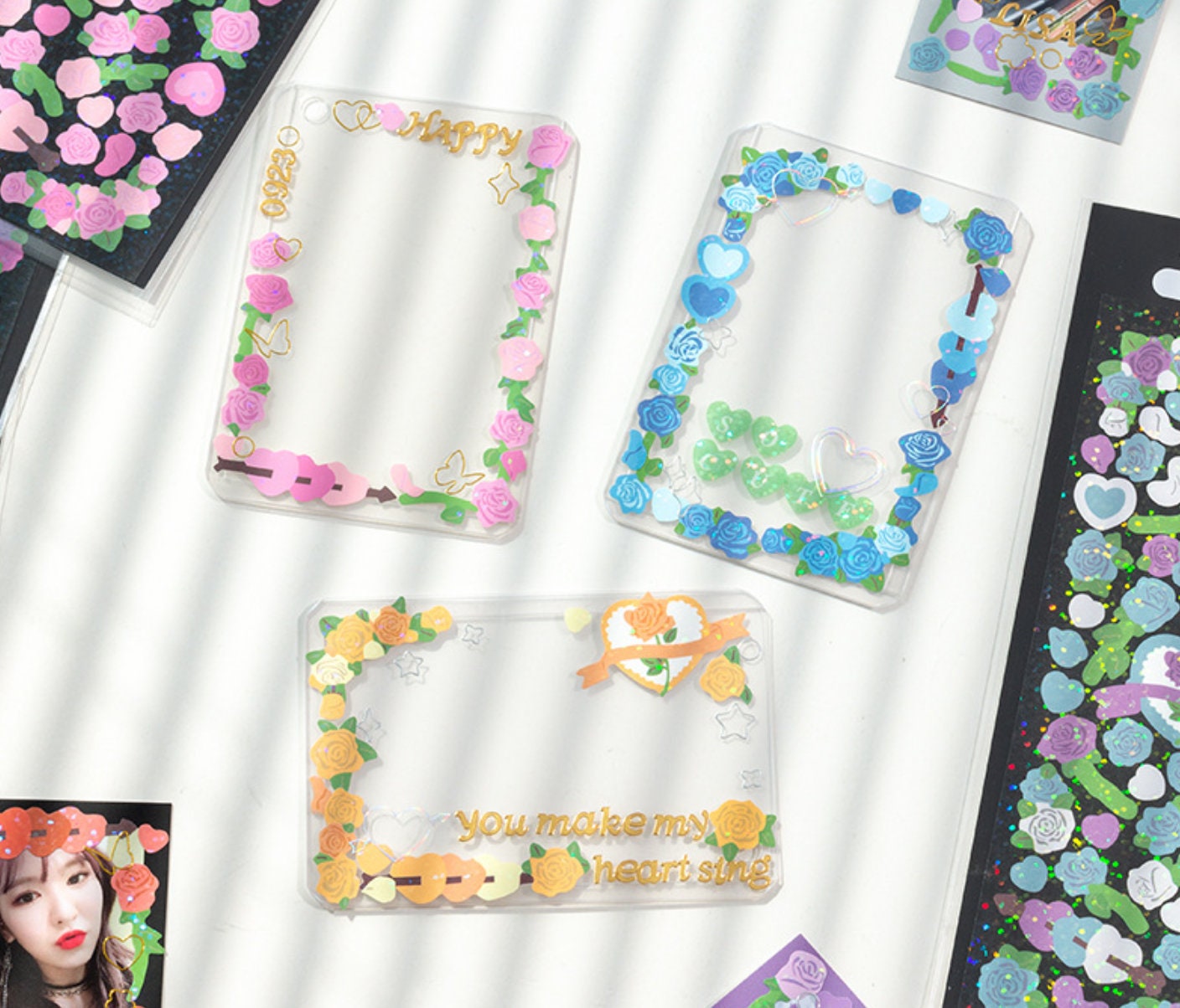 Rose deco sticker sheet