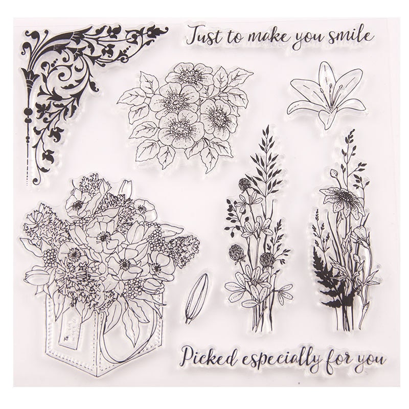 Clear Flower Stamp Set