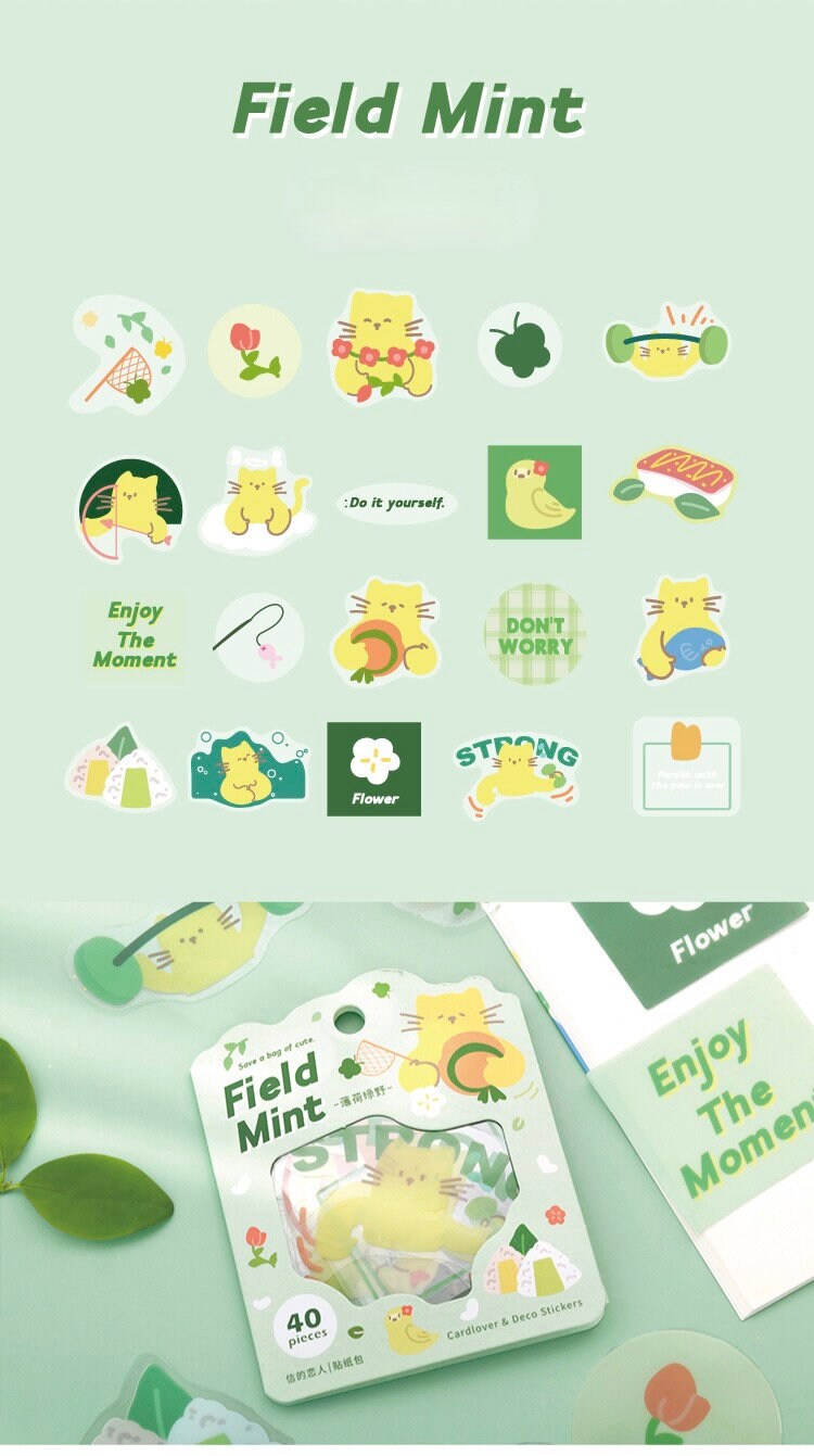 PET Bunny and Bear Deco Stickers