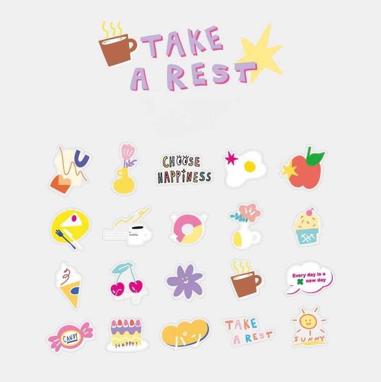 PET Scrapbook Deco Stickers