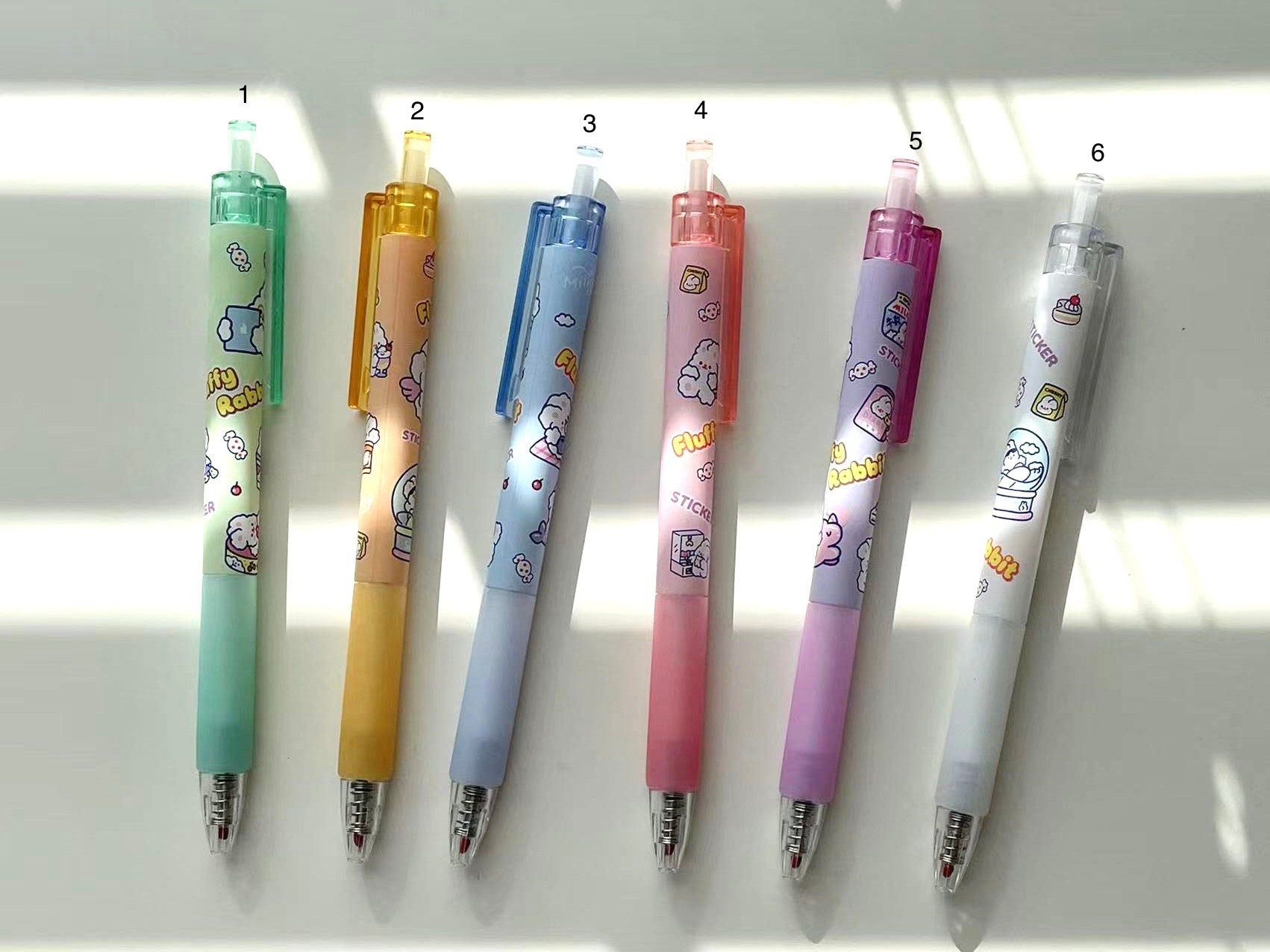 Kawaii bunny black ink gel pen