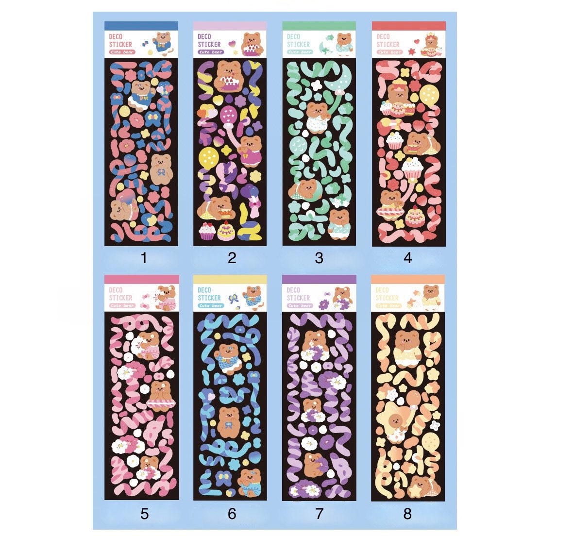 Bear & Ribbon Deco Sticker