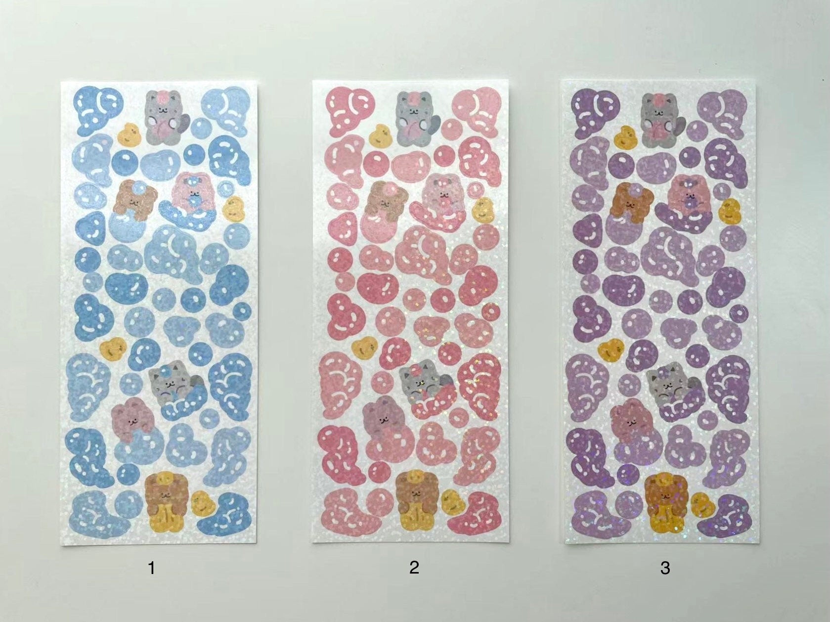 Kawaii bubble bunny deco sticker sheet