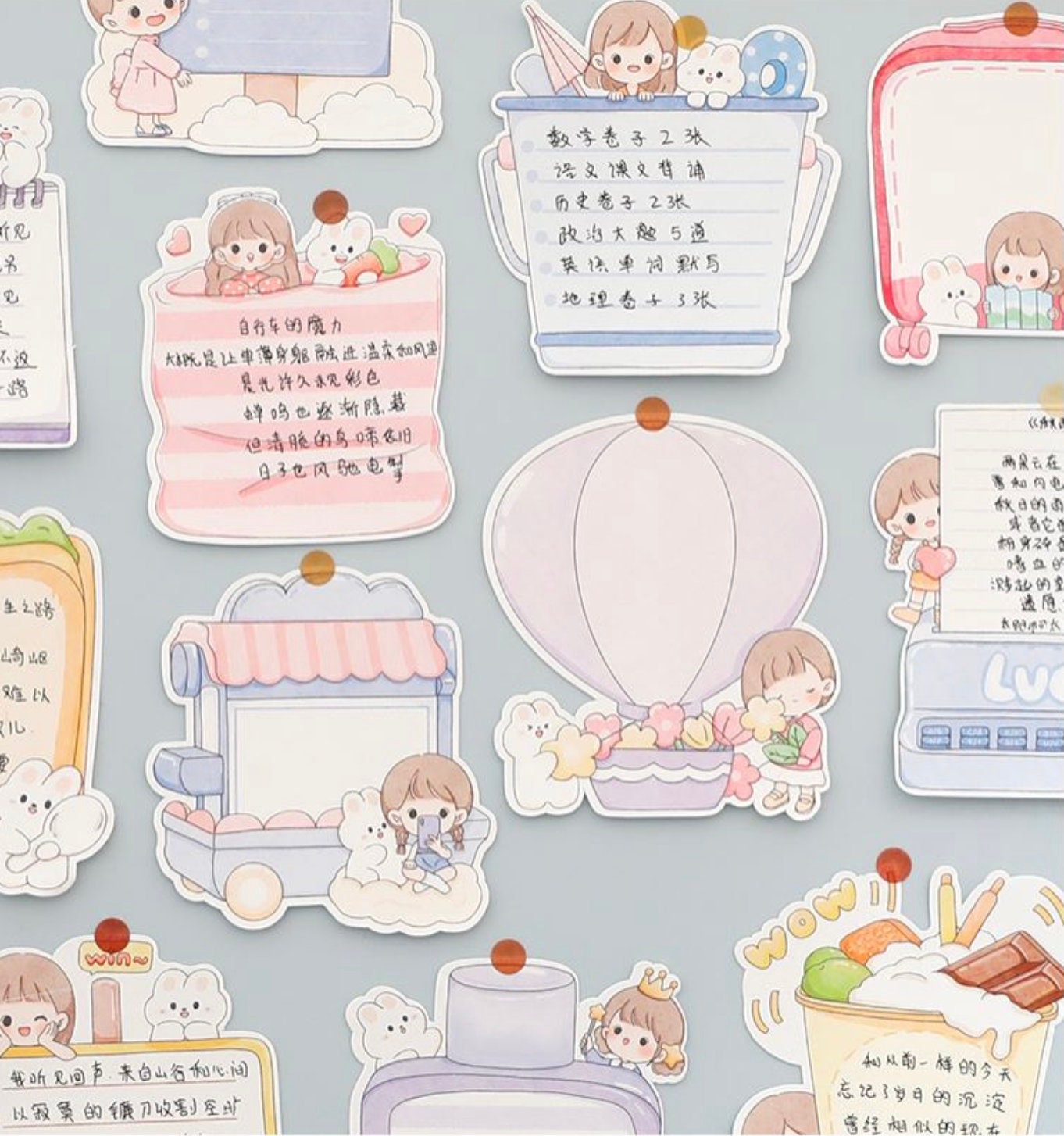 Cute Girl Paper Note