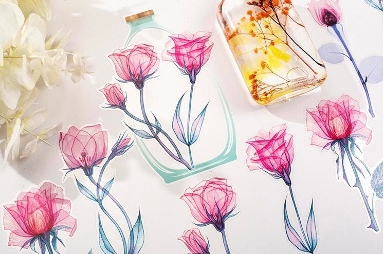 PET Flower Sticker Pack